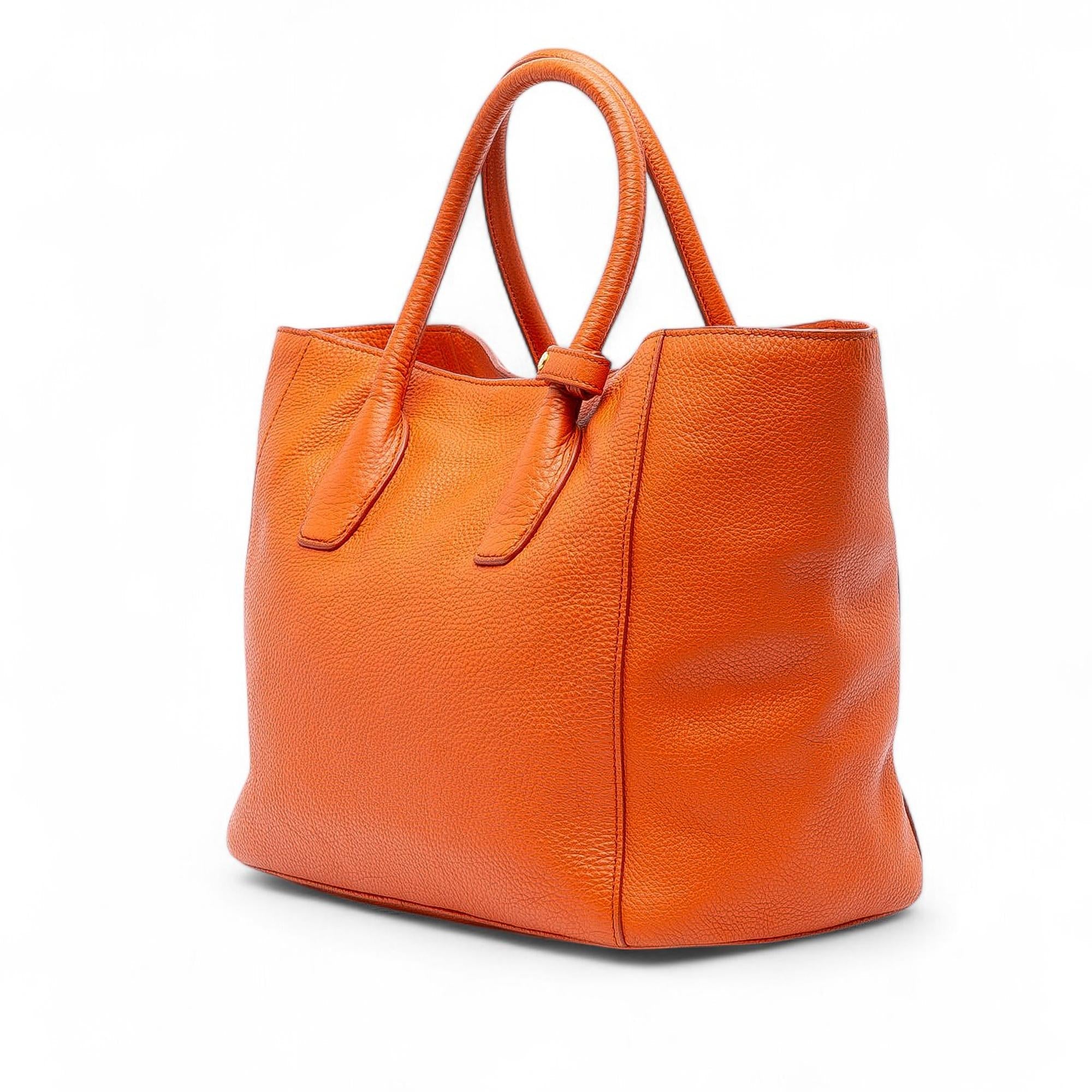 Prada Vitello Daino Open Convertible Tote