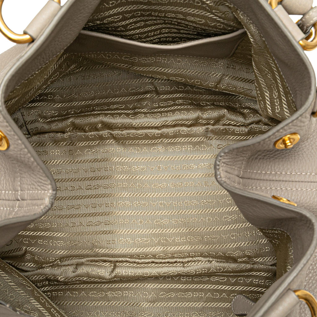 Prada Vitello Daino Open Convertible Tote