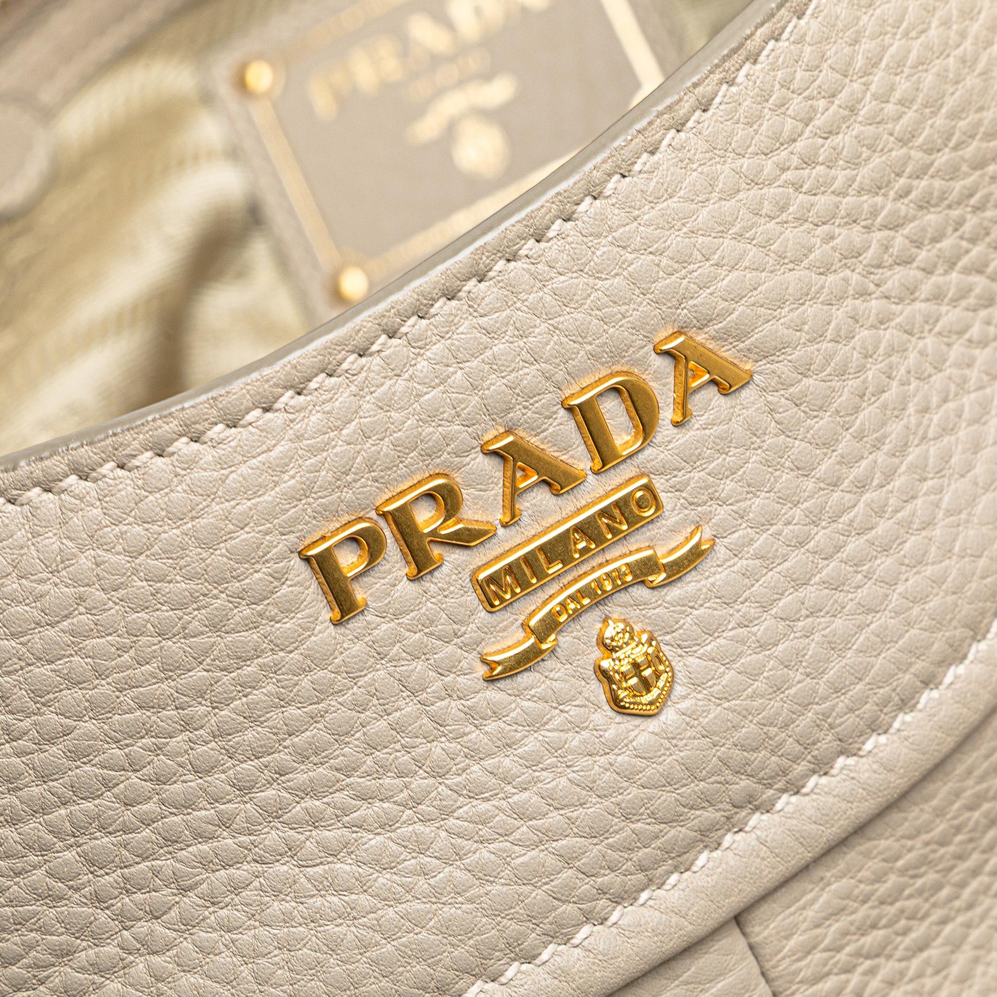 Prada Vitello Daino Open Convertible Tote