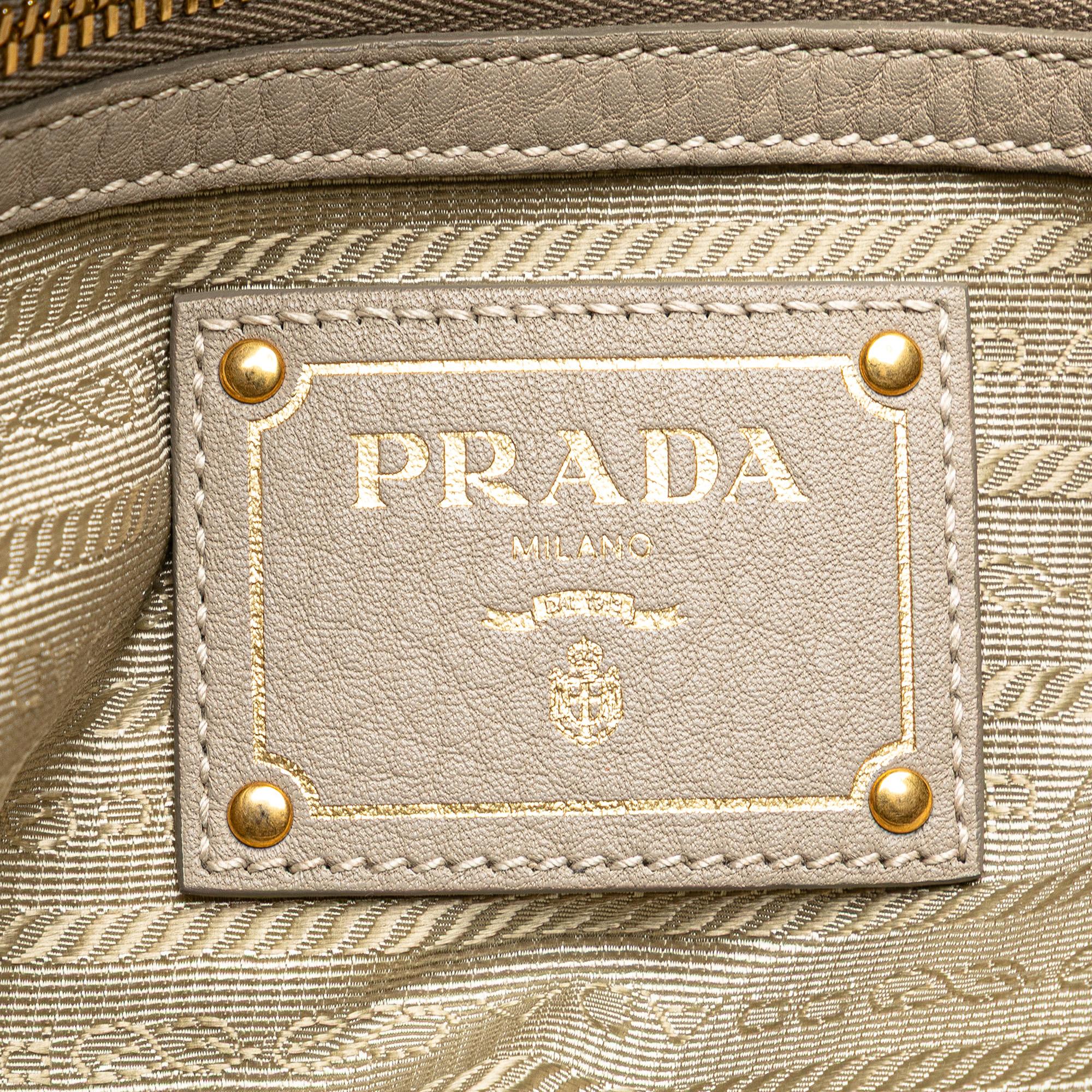 Prada Vitello Daino Open Convertible Tote