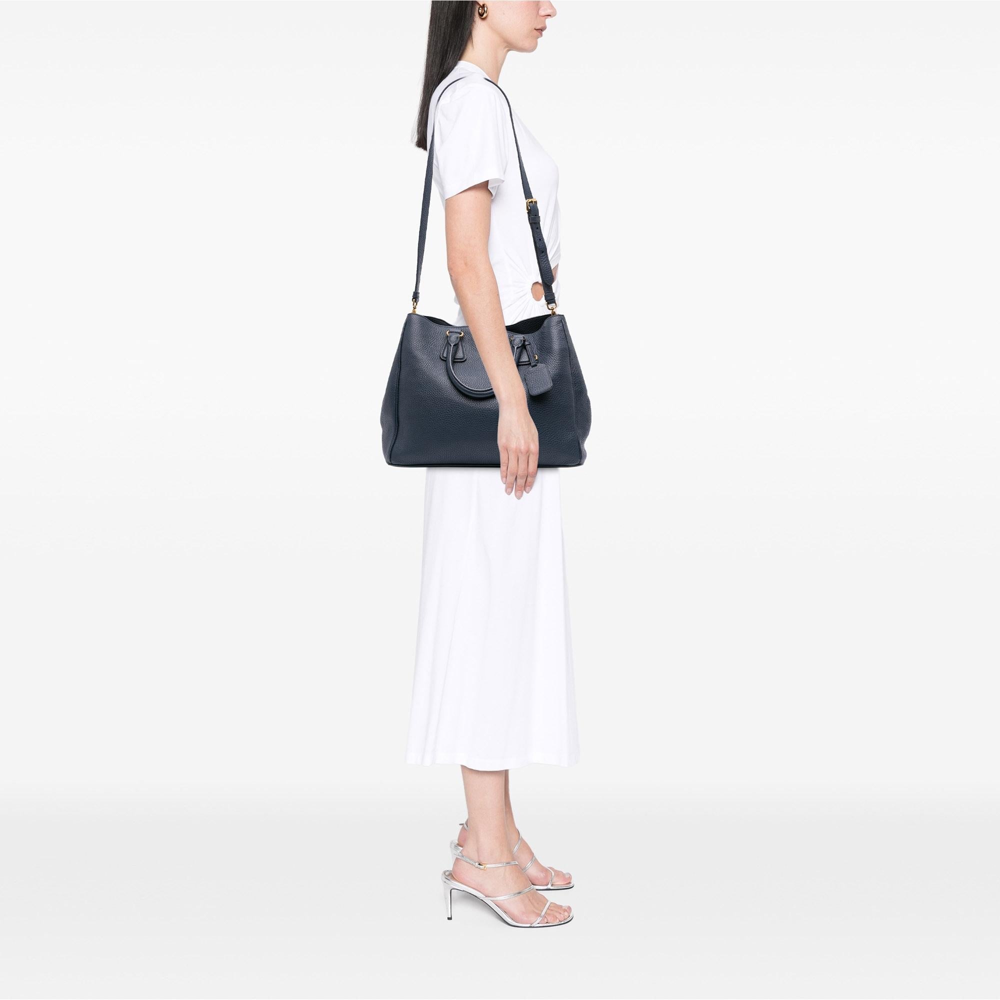 Prada Vitello Daino Open Convertible Tote