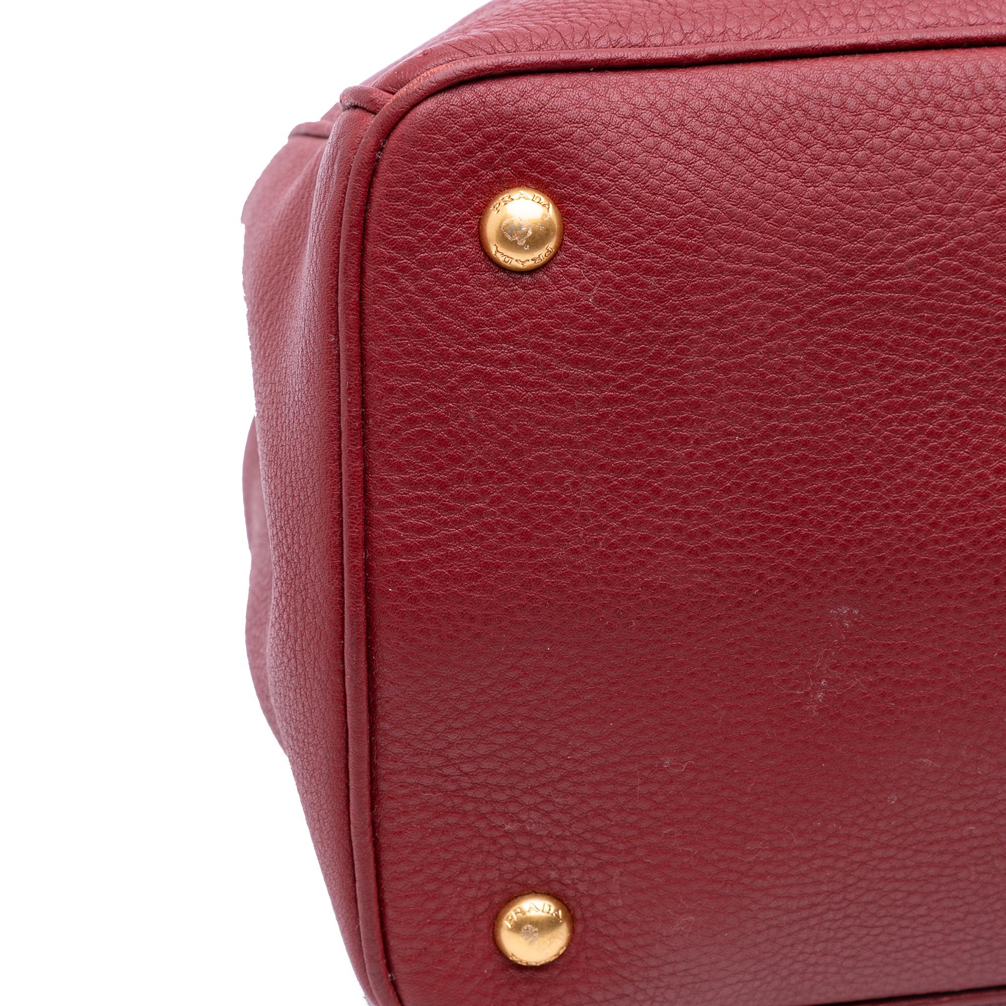 Prada Vitello Daino Open Convertible Tote