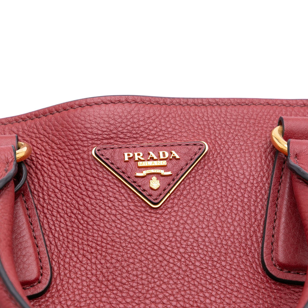 Prada Vitello Daino Open Convertible Tote