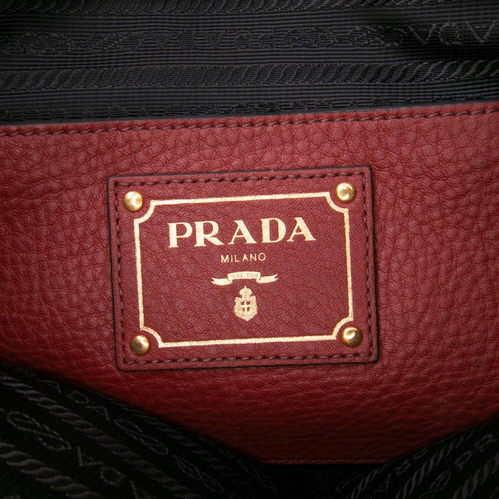 Prada Vitello Daino Open Convertible Tote