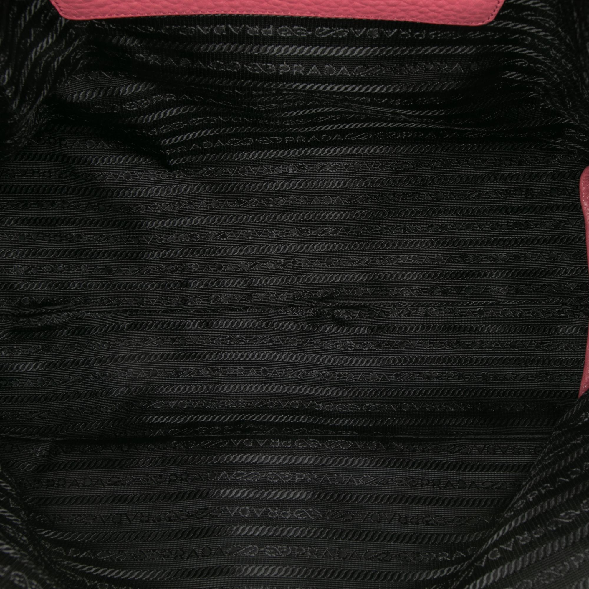 Prada Vitello Daino Open Convertible Tote