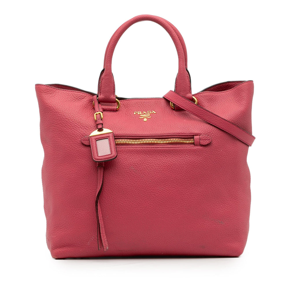 Prada Vitello Daino Open Convertible Tote
