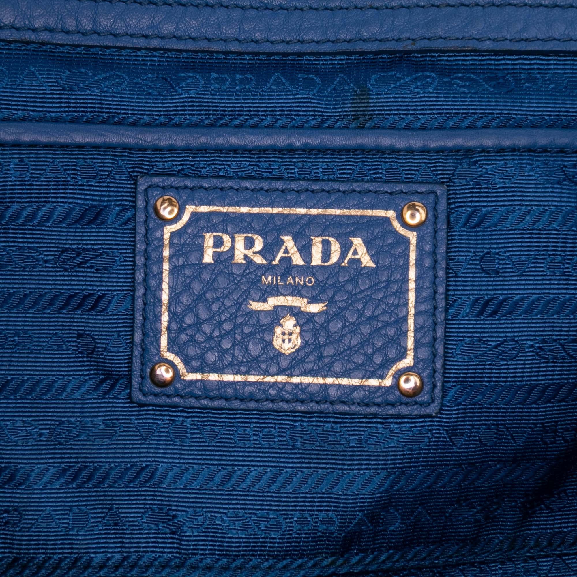Prada Vitello Daino Open Convertible Tote