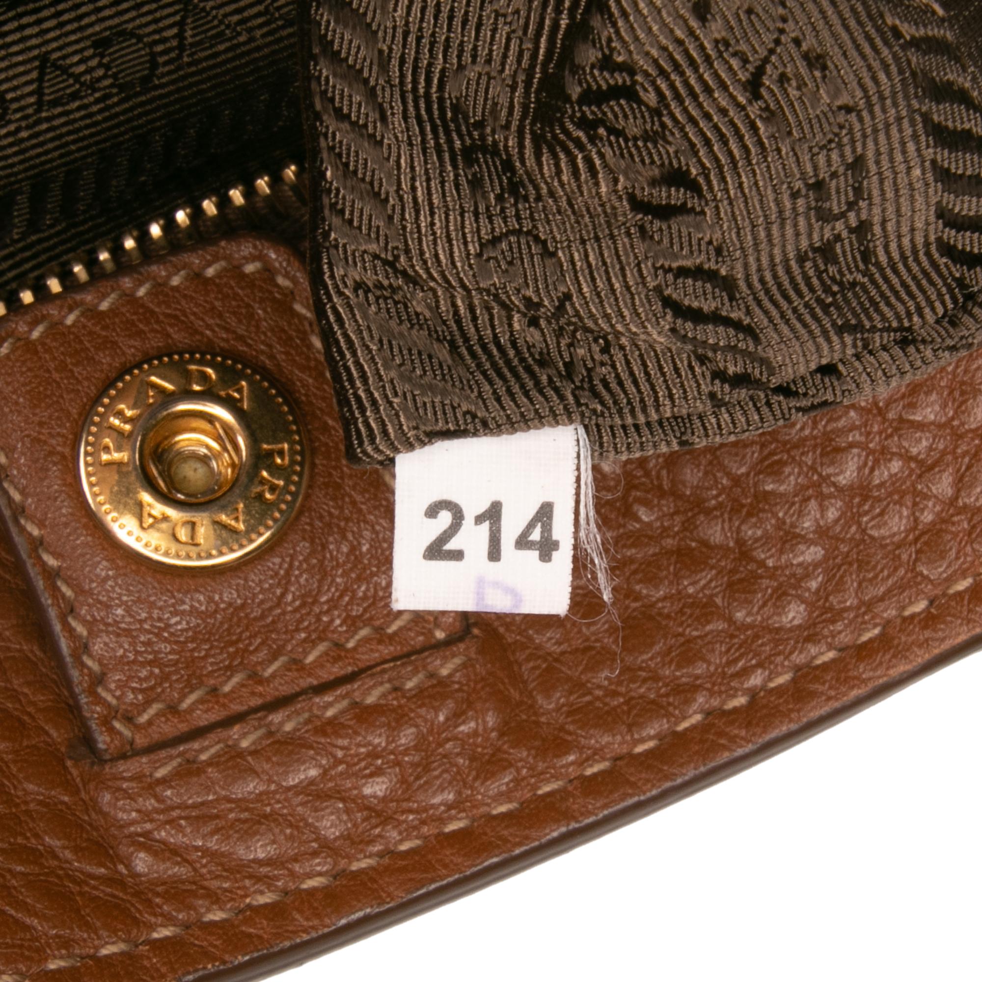 Prada Vitello Daino Open Convertible Tote