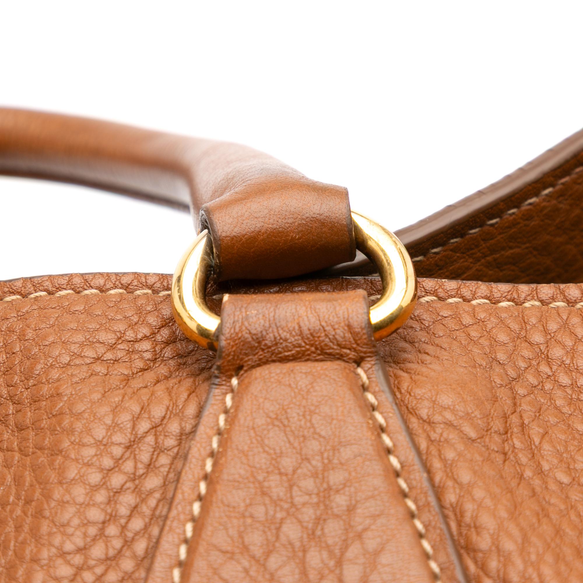 Prada Vitello Daino Open Convertible Tote