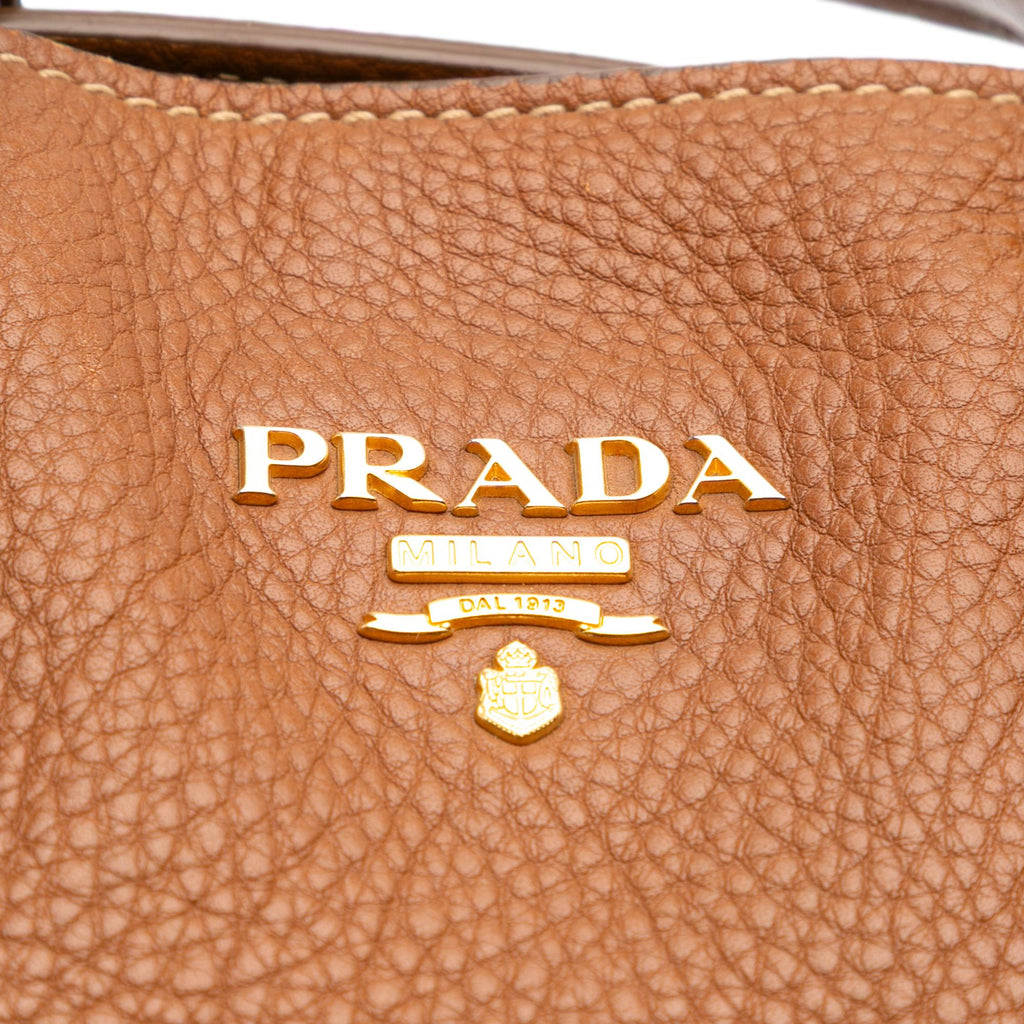 Prada Vitello Daino Open Convertible Tote