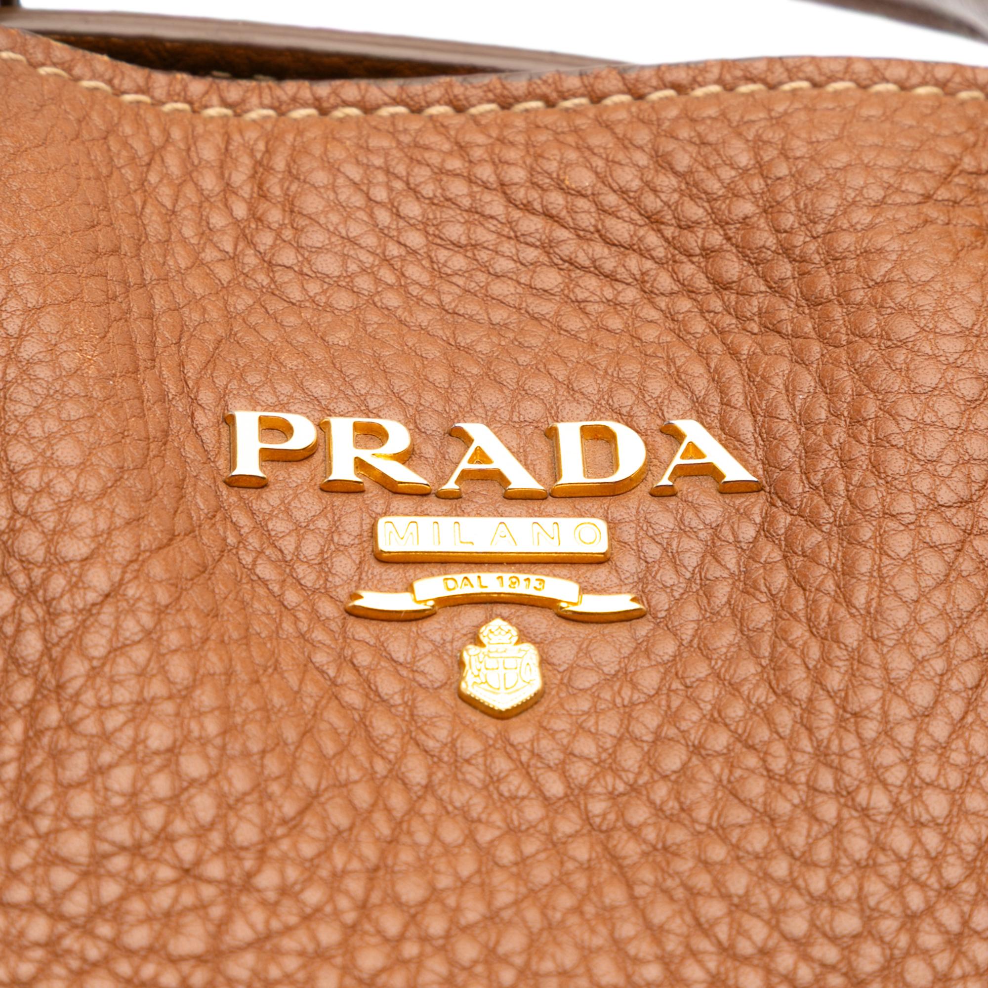 Prada Vitello Daino Open Convertible Tote