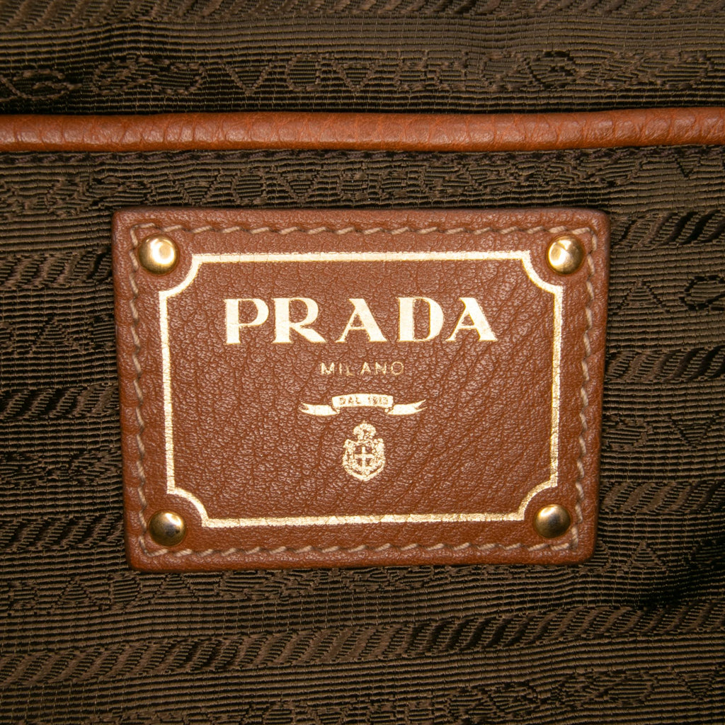Prada Vitello Daino Open Convertible Tote