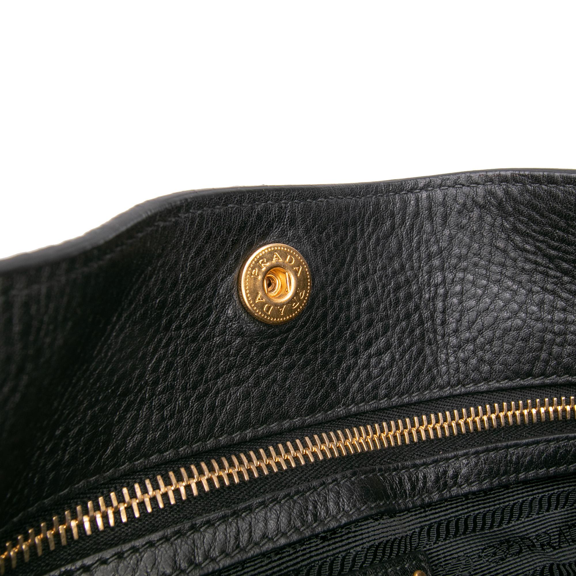Prada Vitello Daino Open Convertible Tote