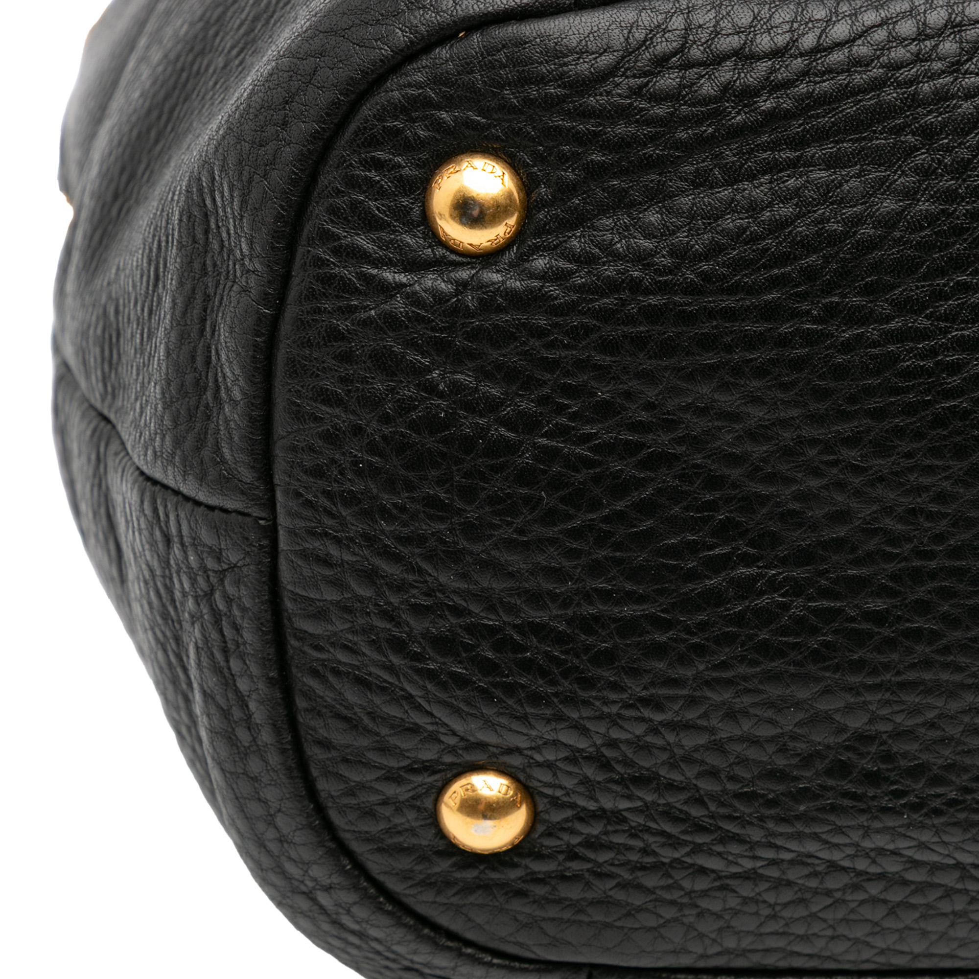 Prada Vitello Daino Open Convertible Tote