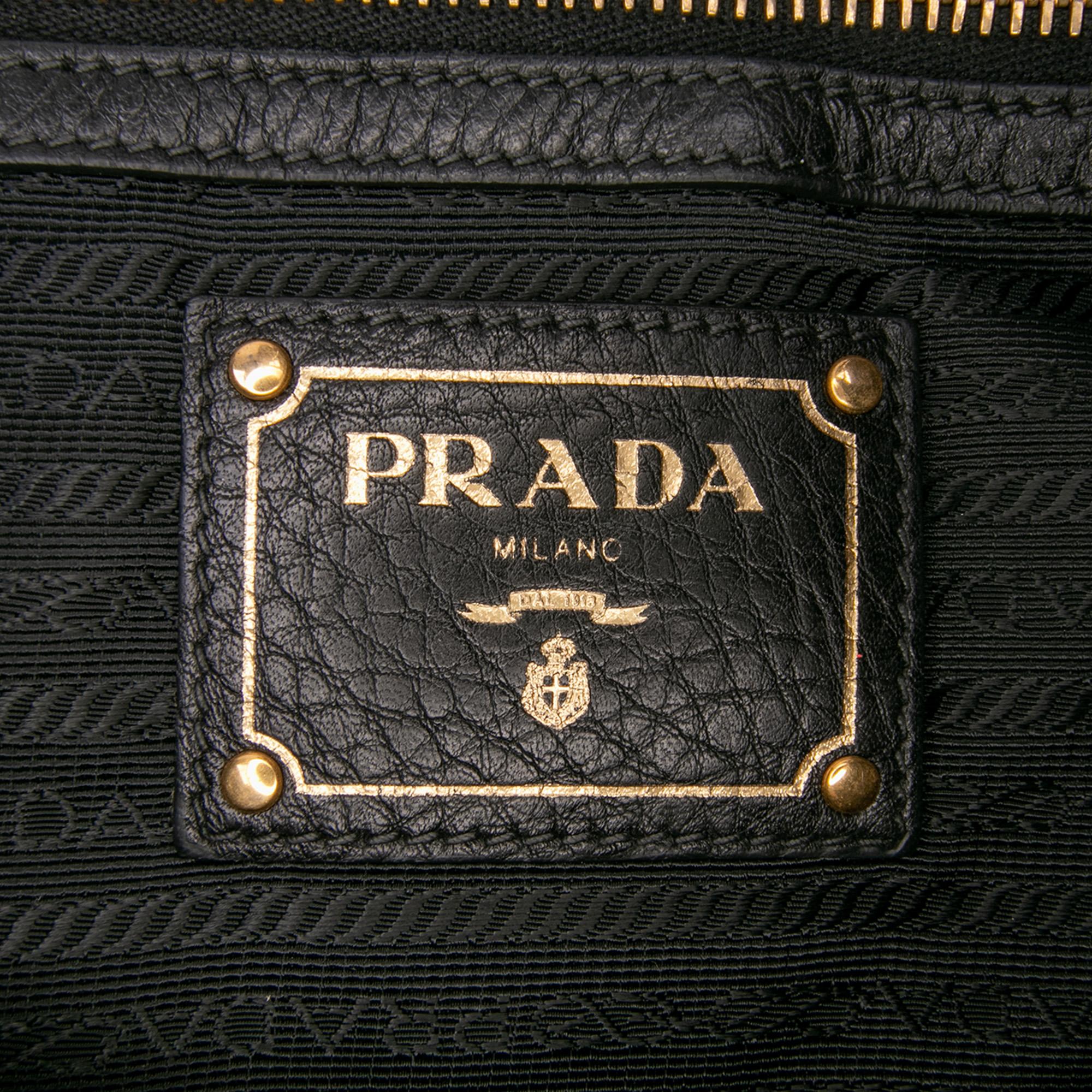 Prada Vitello Daino Open Convertible Tote