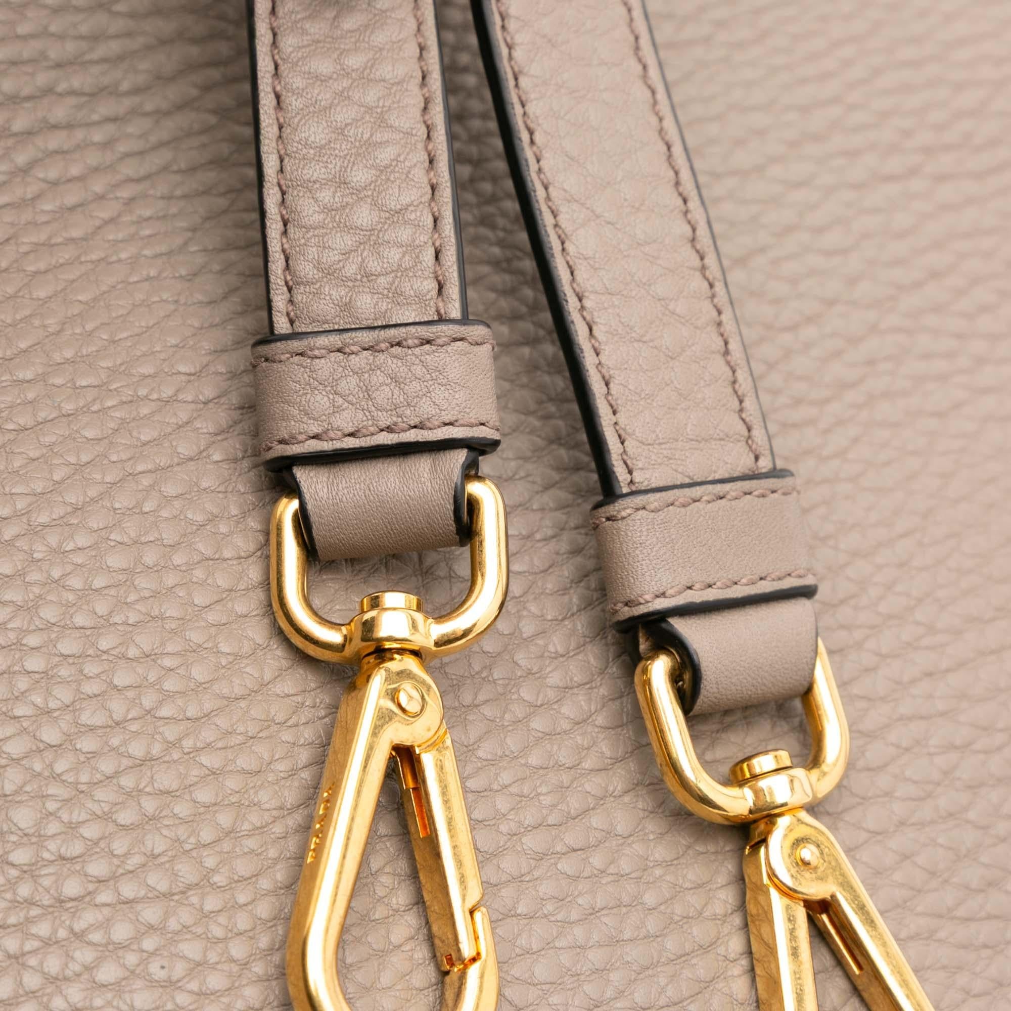 Prada Vitello Daino Open Convertible Tote