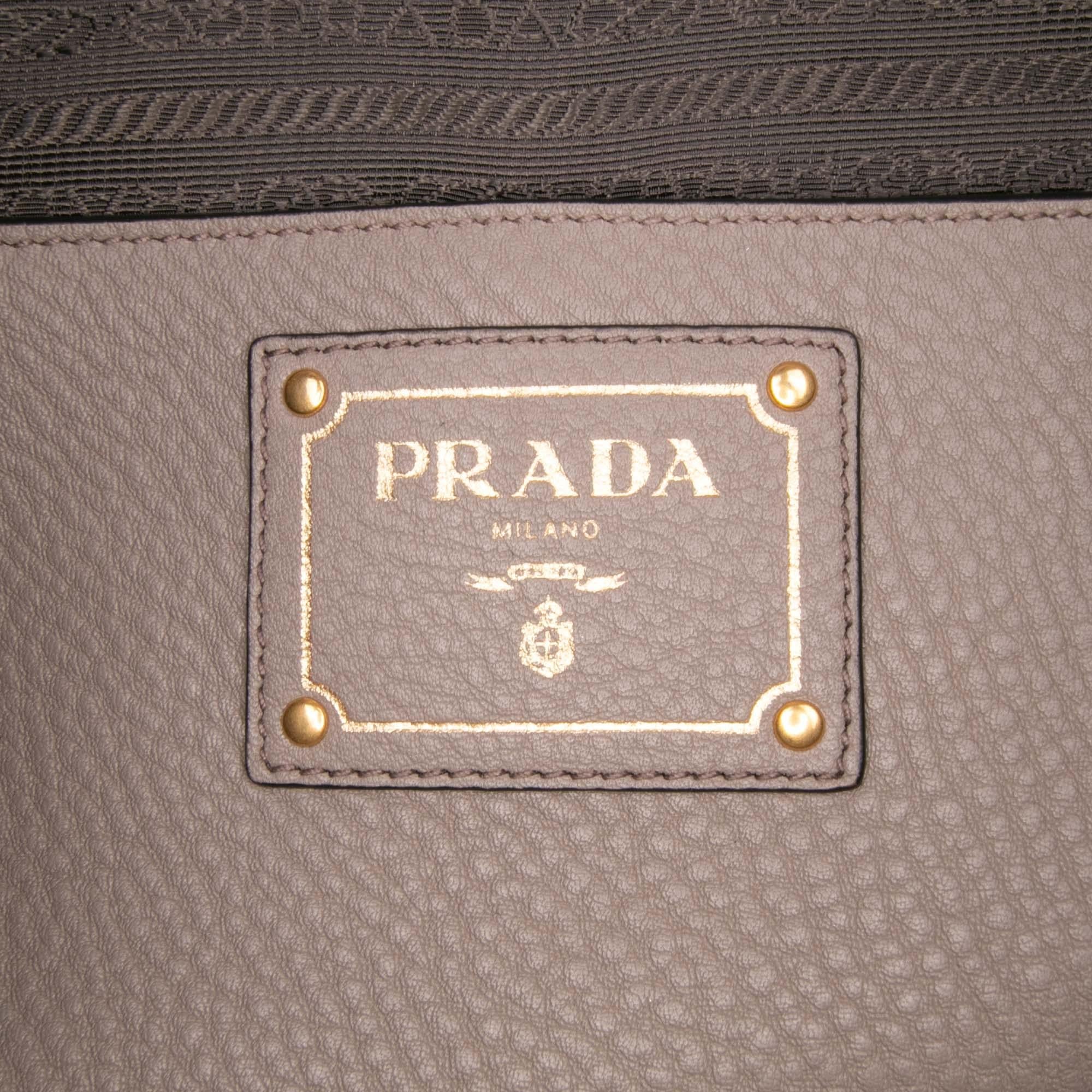 Prada Vitello Daino Open Convertible Tote