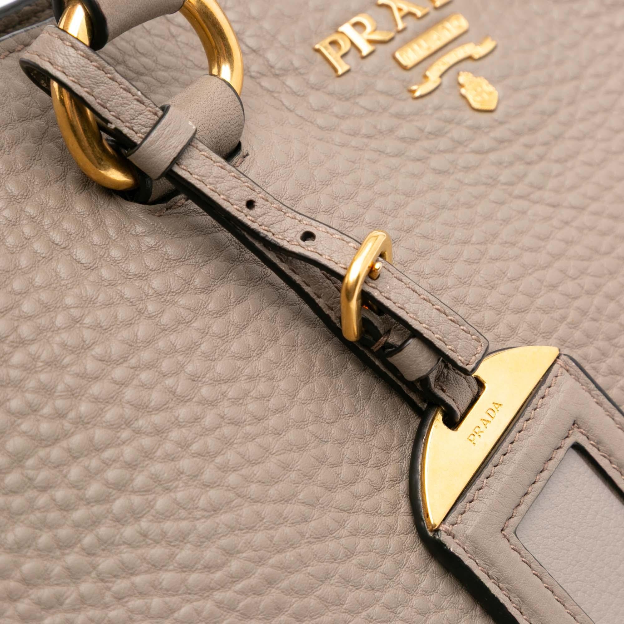 Prada Vitello Daino Open Convertible Tote