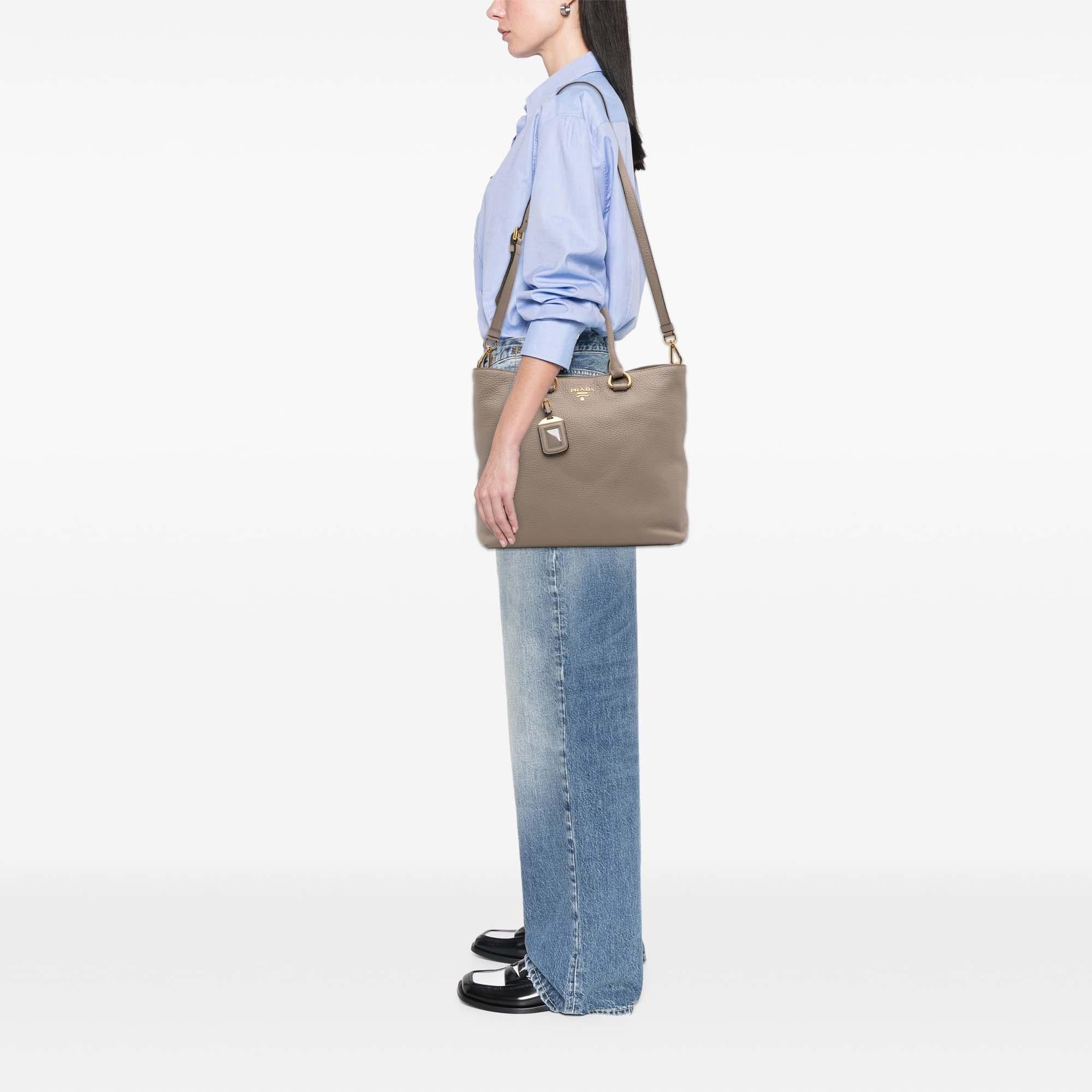 Prada Vitello Daino Open Convertible Tote