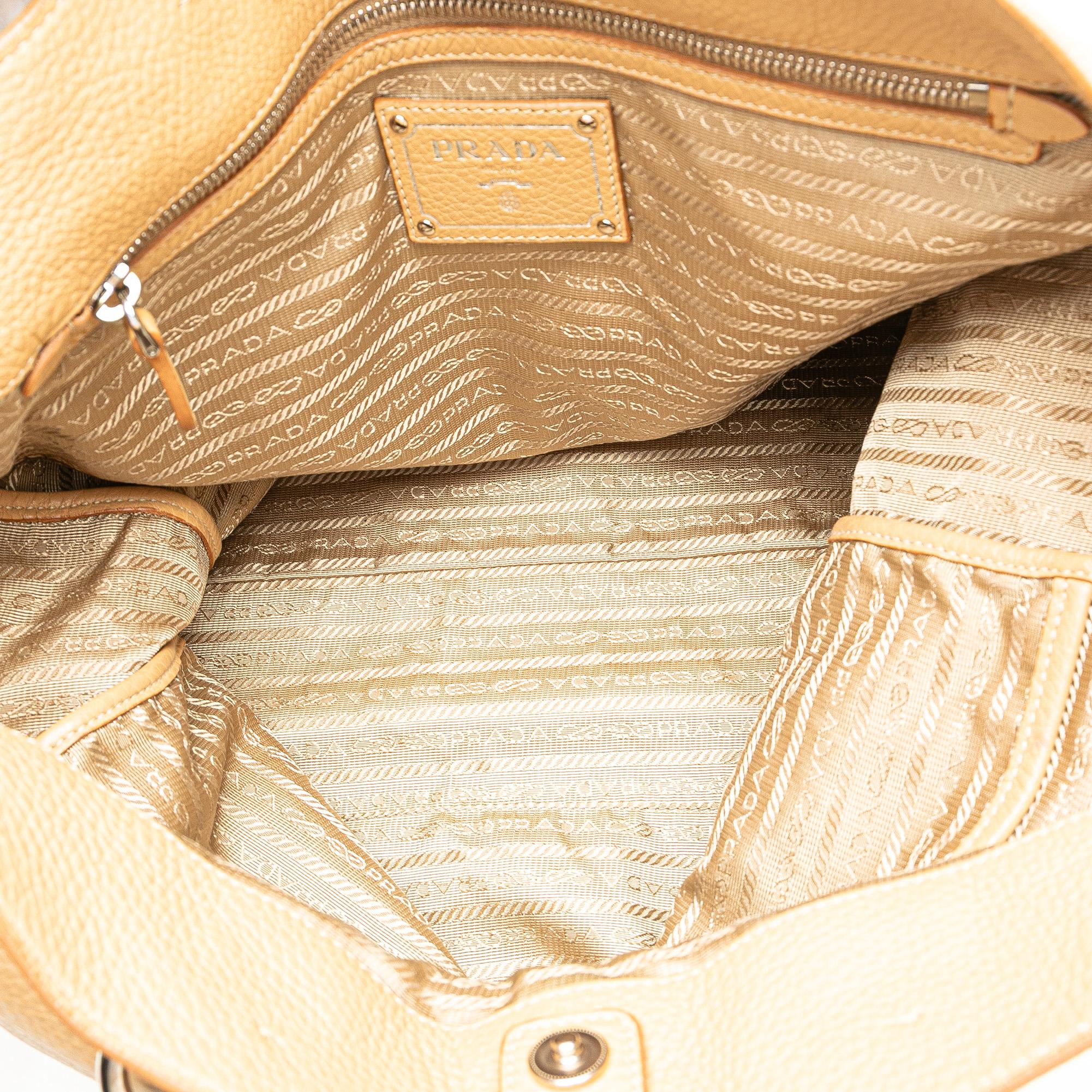 Prada Vitello Daino Open Convertible Tote