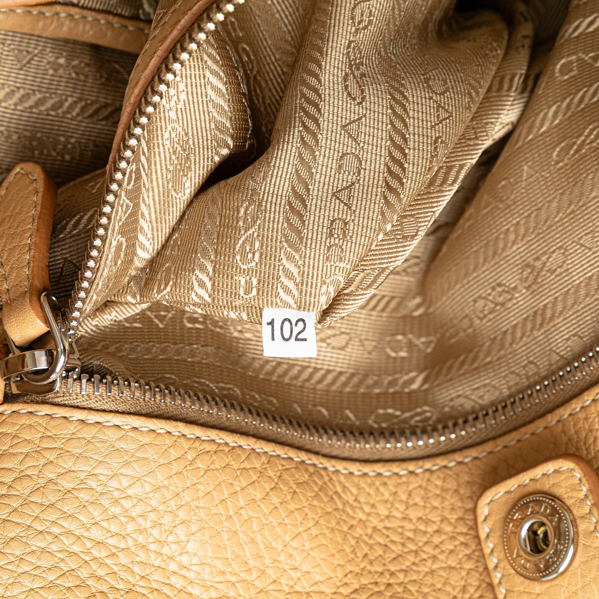 Prada Vitello Daino Open Convertible Tote