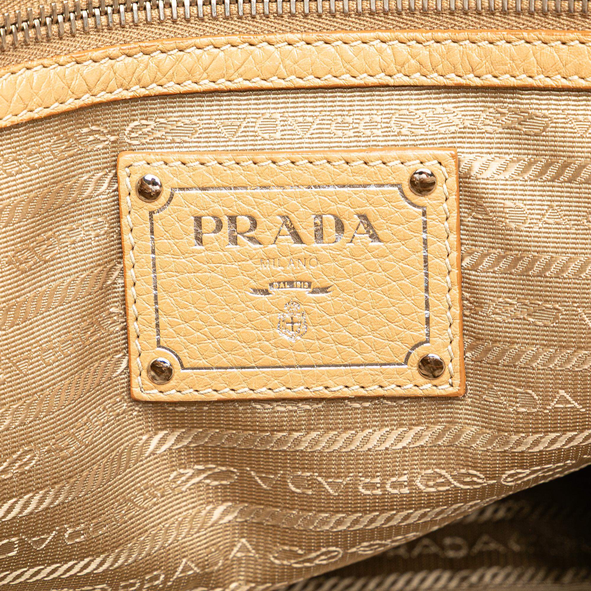 Prada Vitello Daino Open Convertible Tote