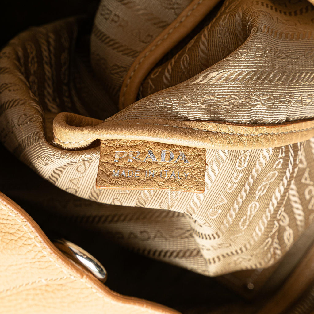 Prada Vitello Daino Open Convertible Tote