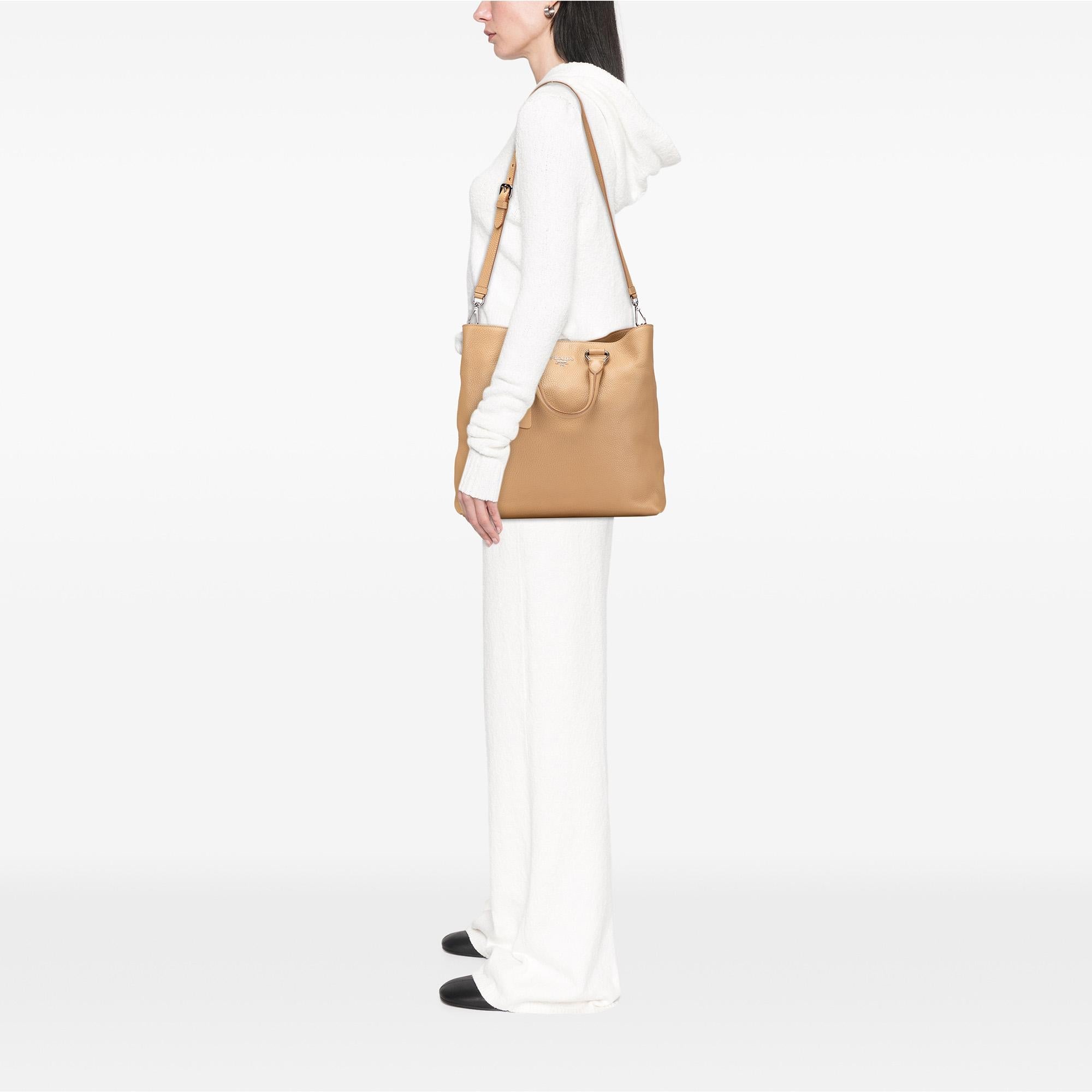 Prada Vitello Daino Open Convertible Tote