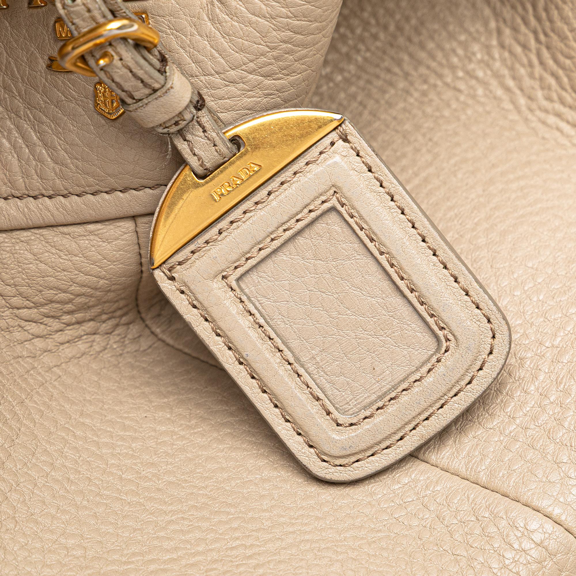 Prada Vitello Daino Open Convertible Tote