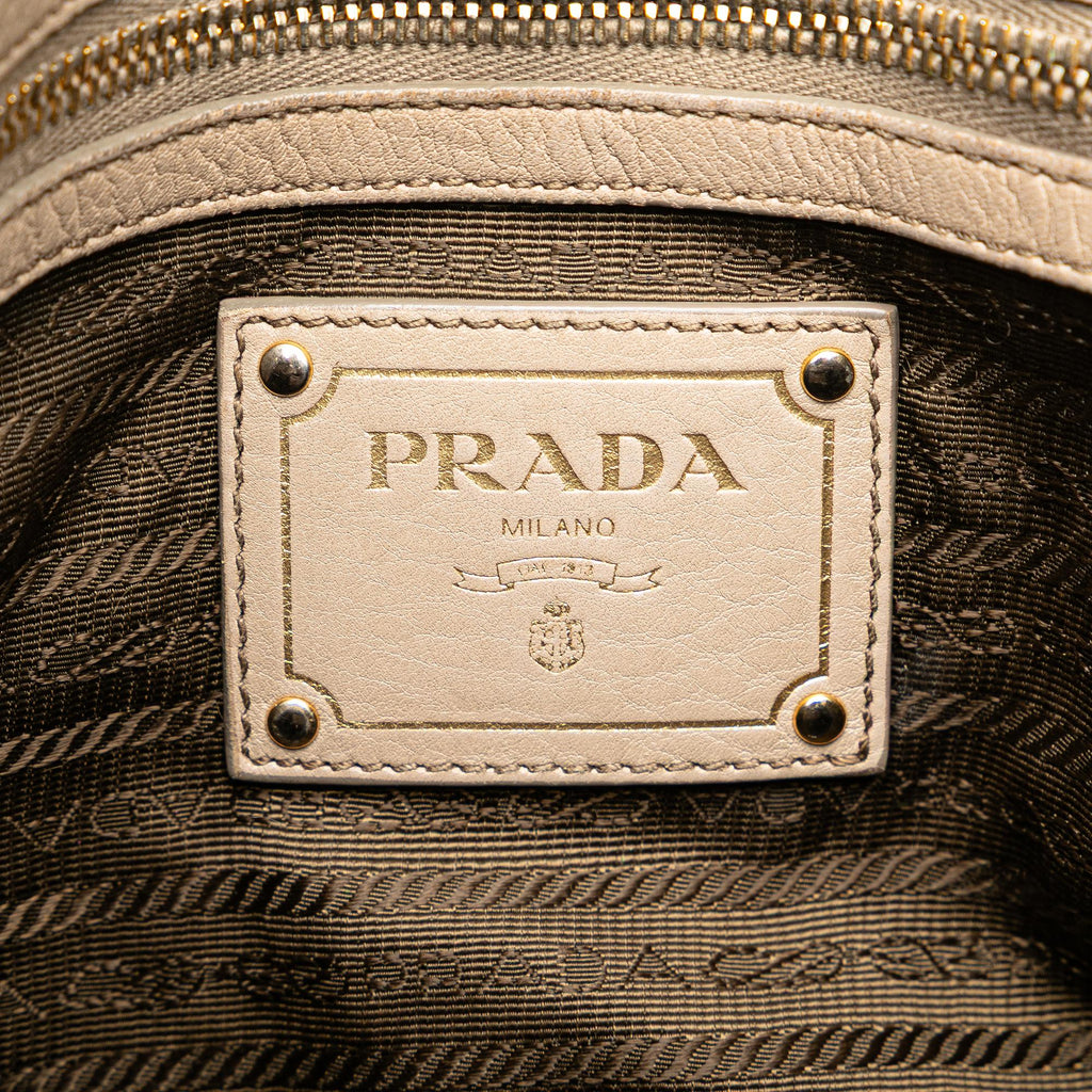 Prada Vitello Daino Open Convertible Tote