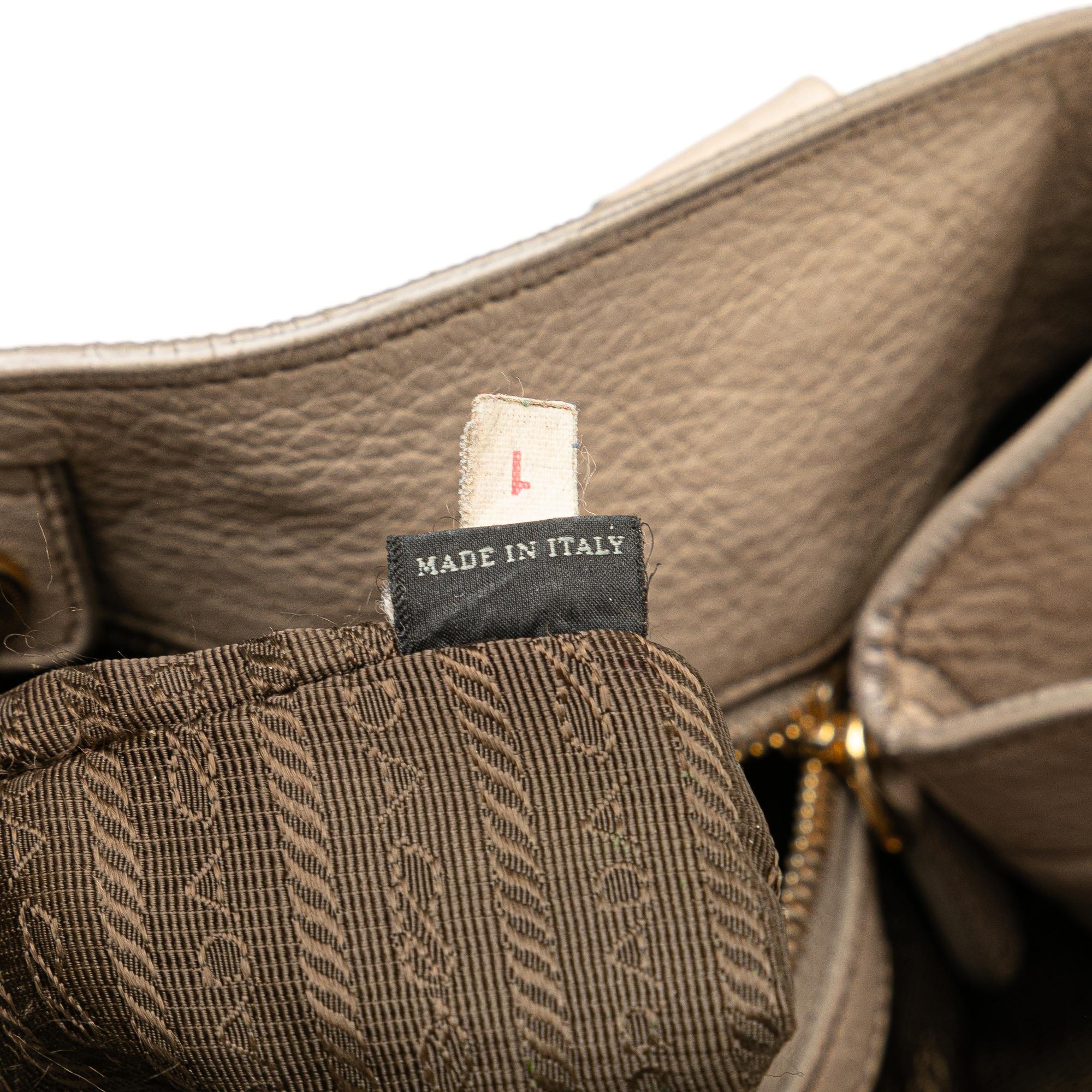 Prada Vitello Daino Open Convertible Tote