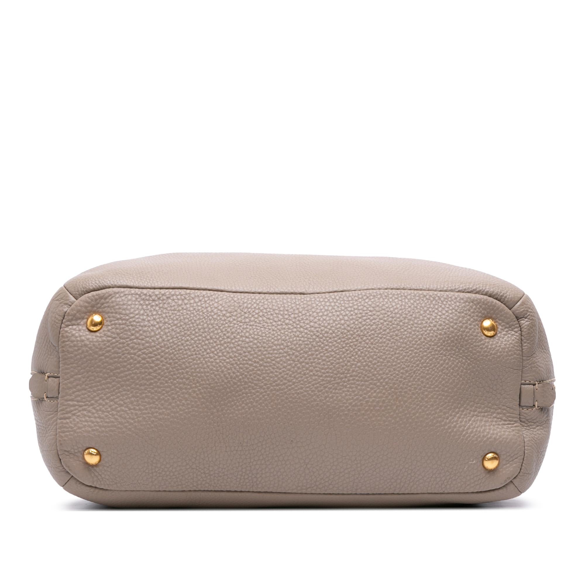 Prada Vitello Daino Open Convertible Tote