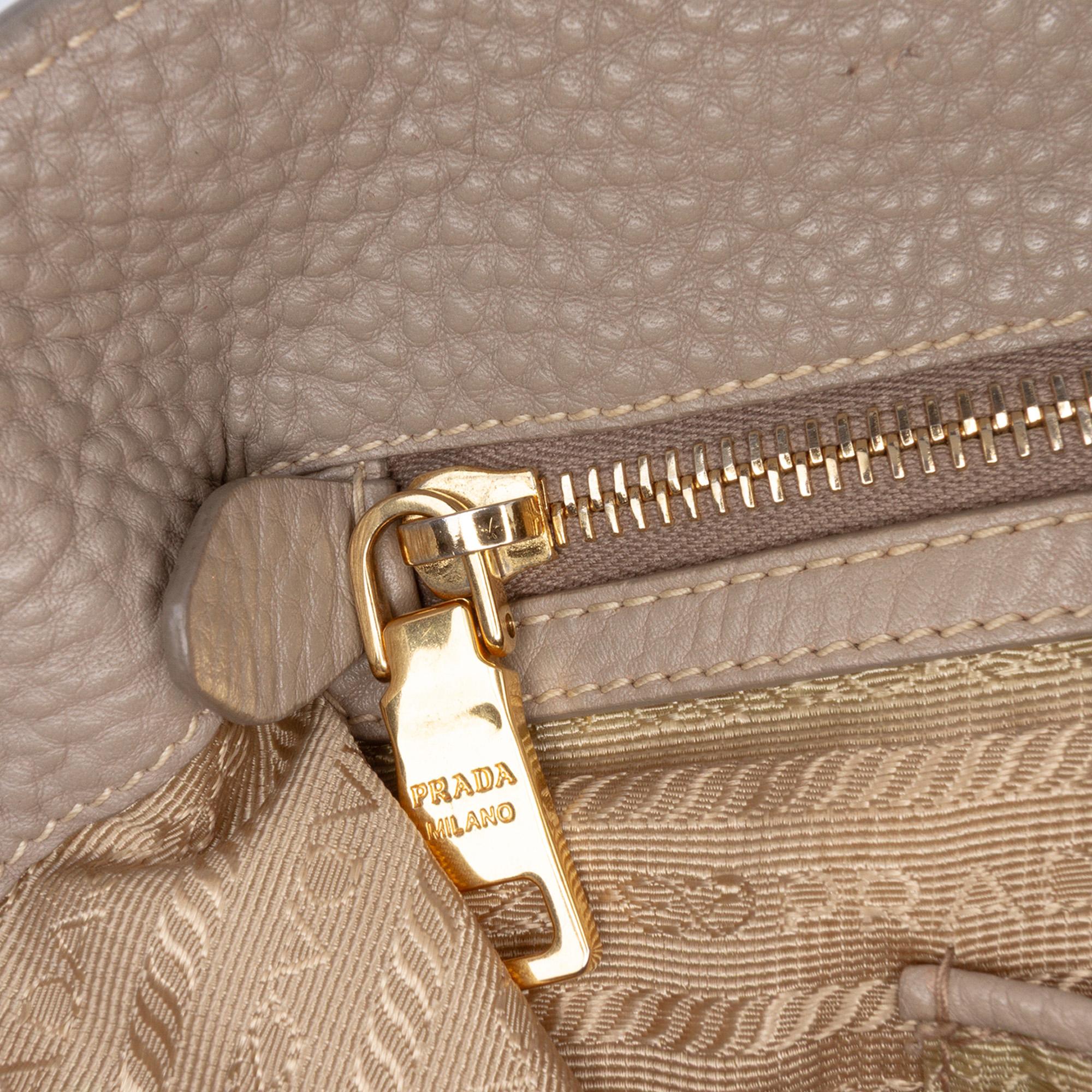 Prada Vitello Daino Open Convertible Tote
