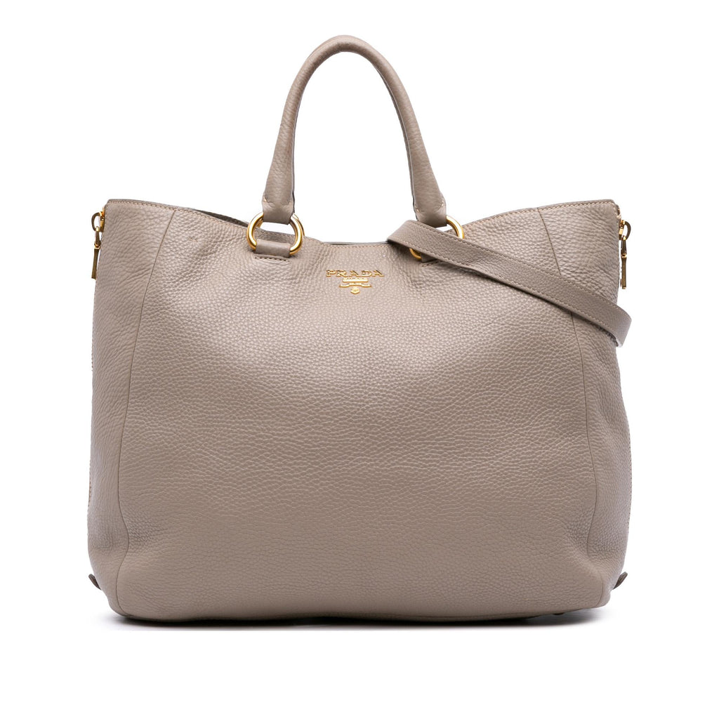 Prada Vitello Daino Open Convertible Tote