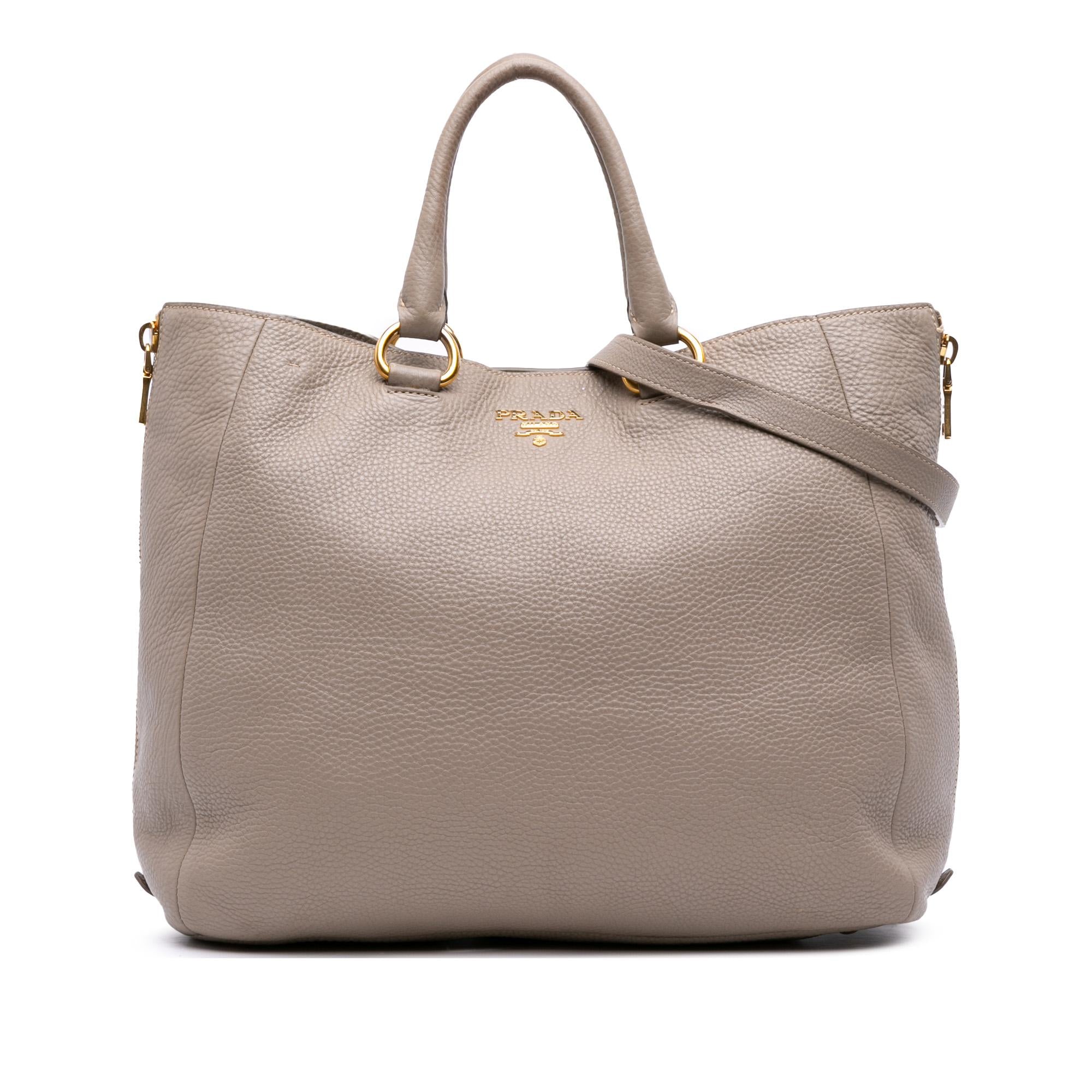 Prada Vitello Daino Open Convertible Tote