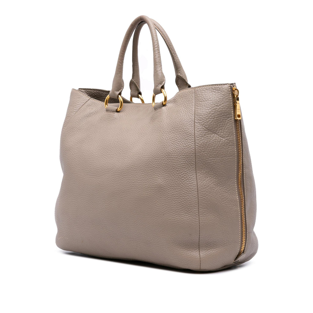 Prada Vitello Daino Open Convertible Tote