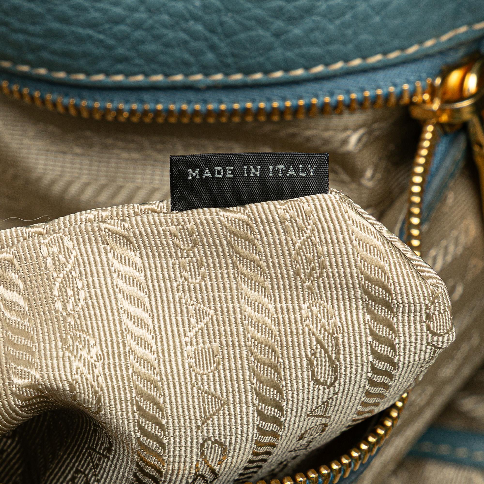 Prada Vitello Daino Open Convertible Tote