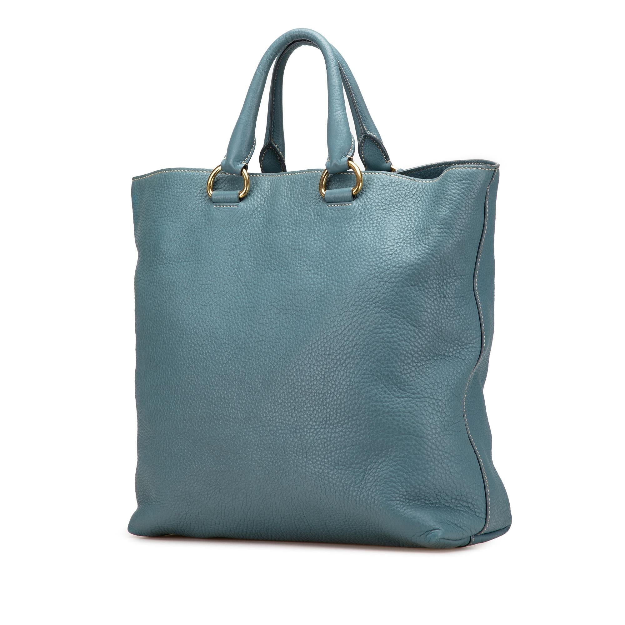 Prada Vitello Daino Open Convertible Tote