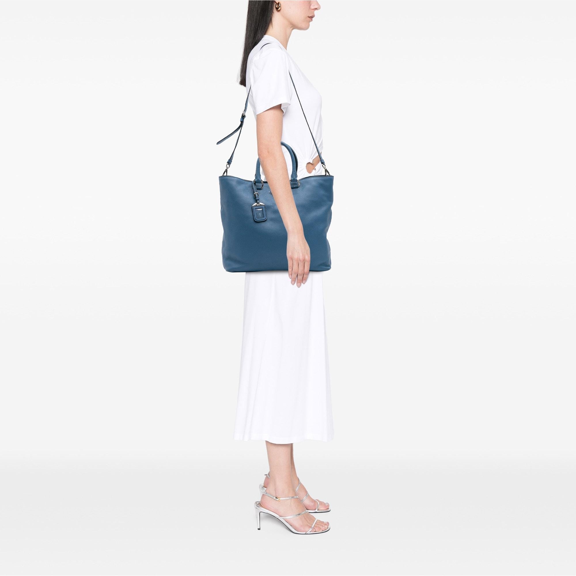 Prada Vitello Daino Open Convertible Tote