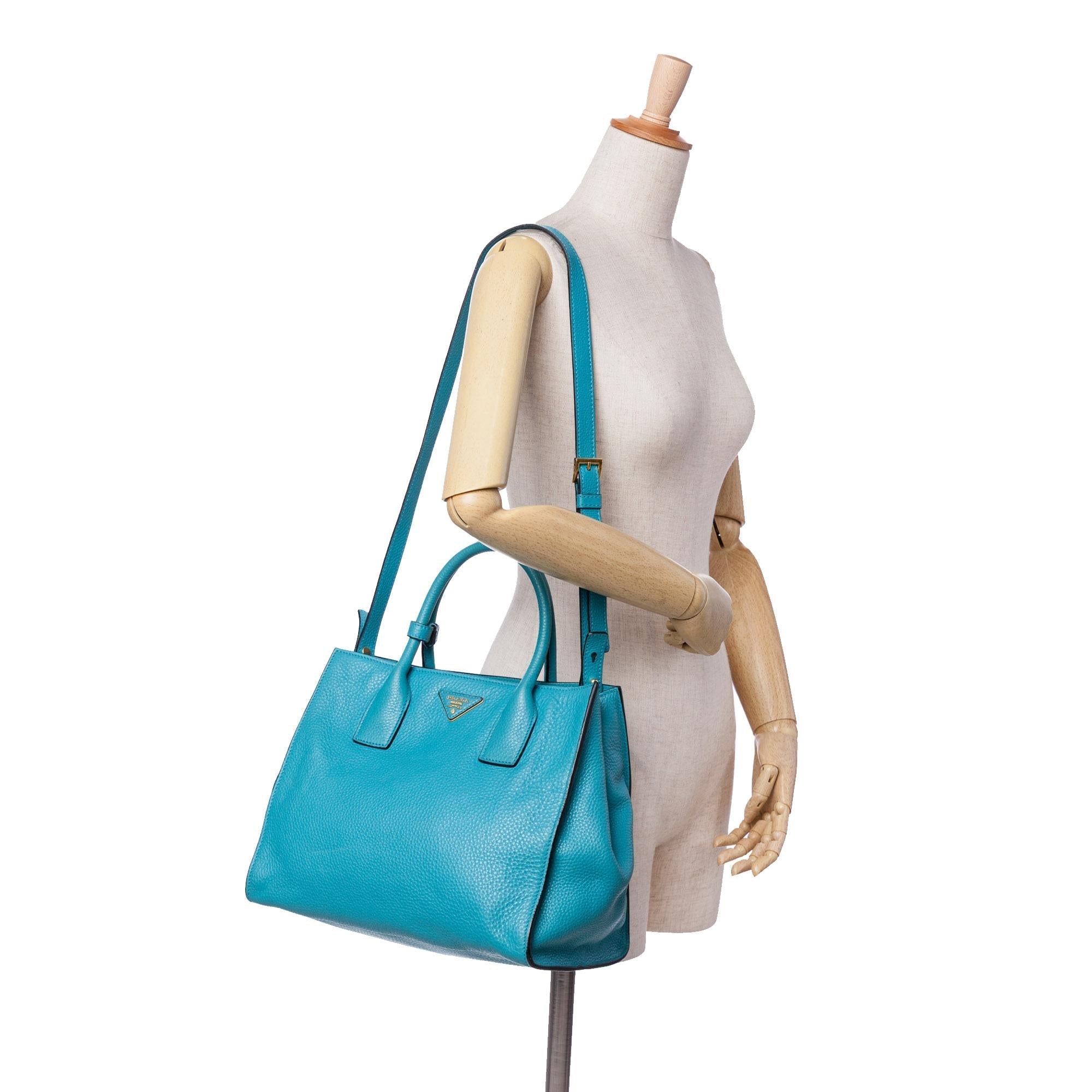 Prada Vitello Daino Open Convertible Tote