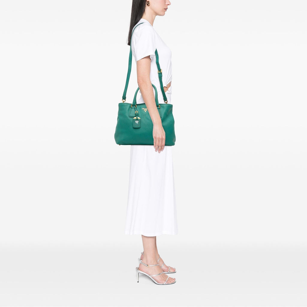 Prada Vitello Daino Open Convertible Tote