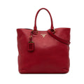 Prada Vitello Daino Open Convertible Tote