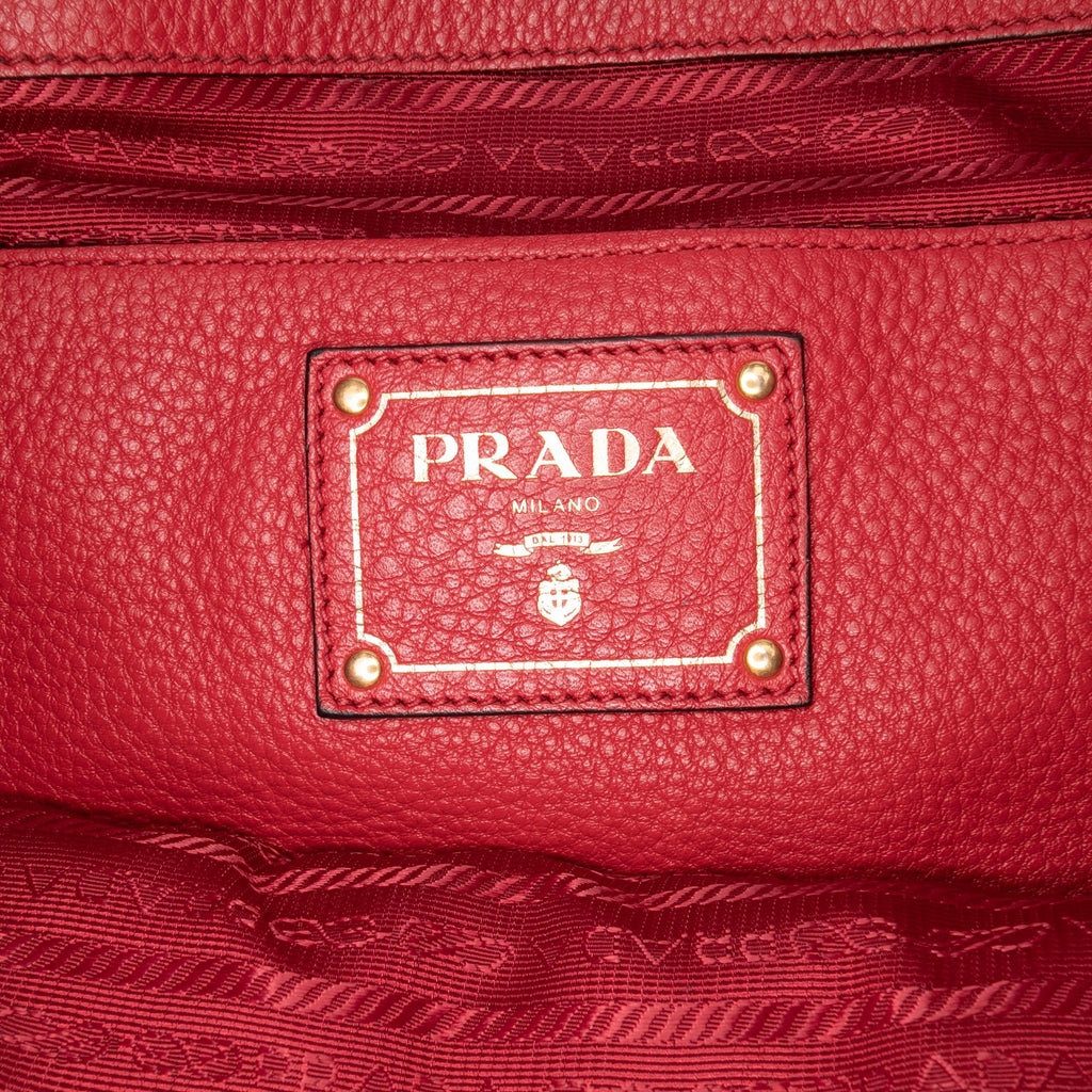 Prada Vitello Daino Open Convertible Tote
