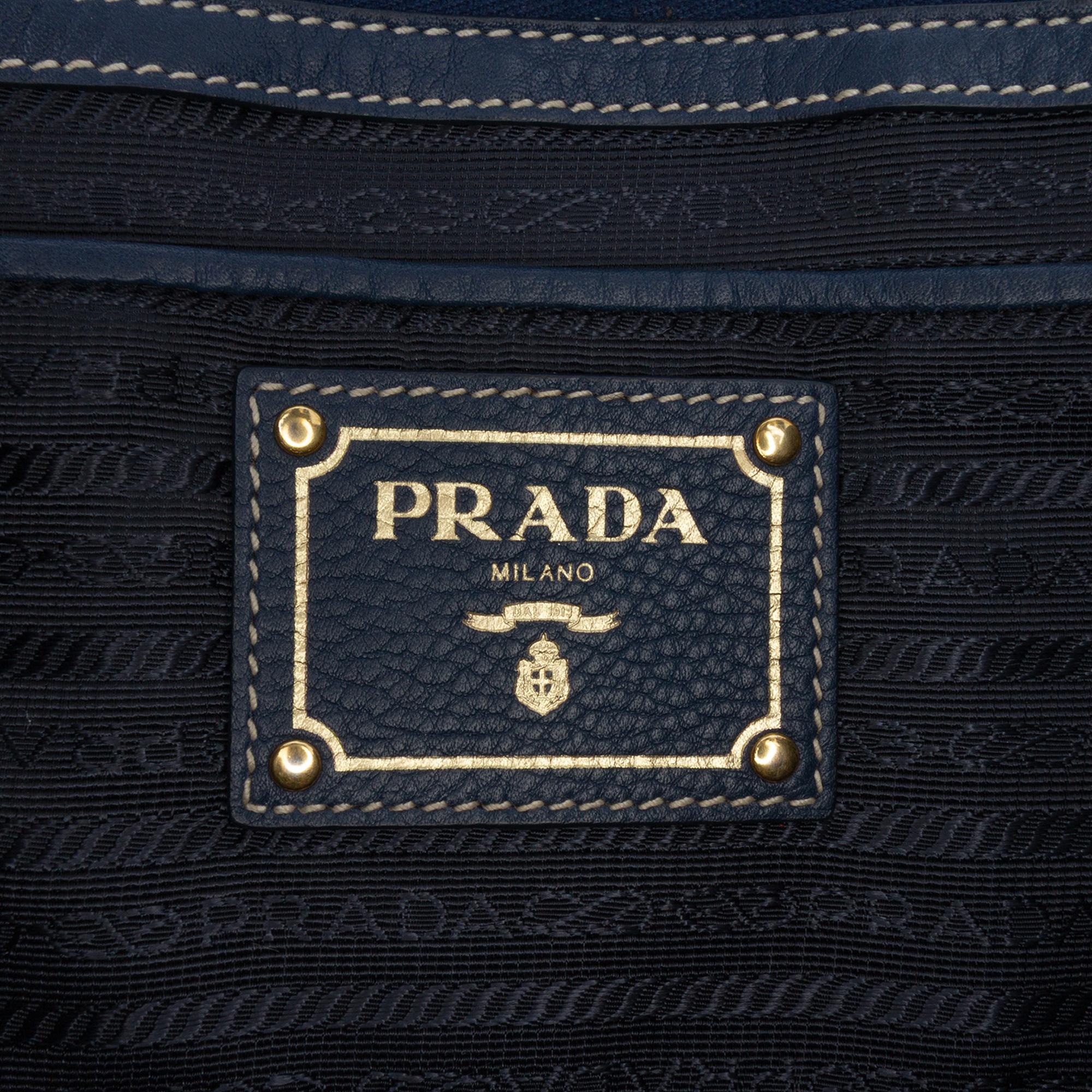Prada Vitello Daino Open Convertible Tote