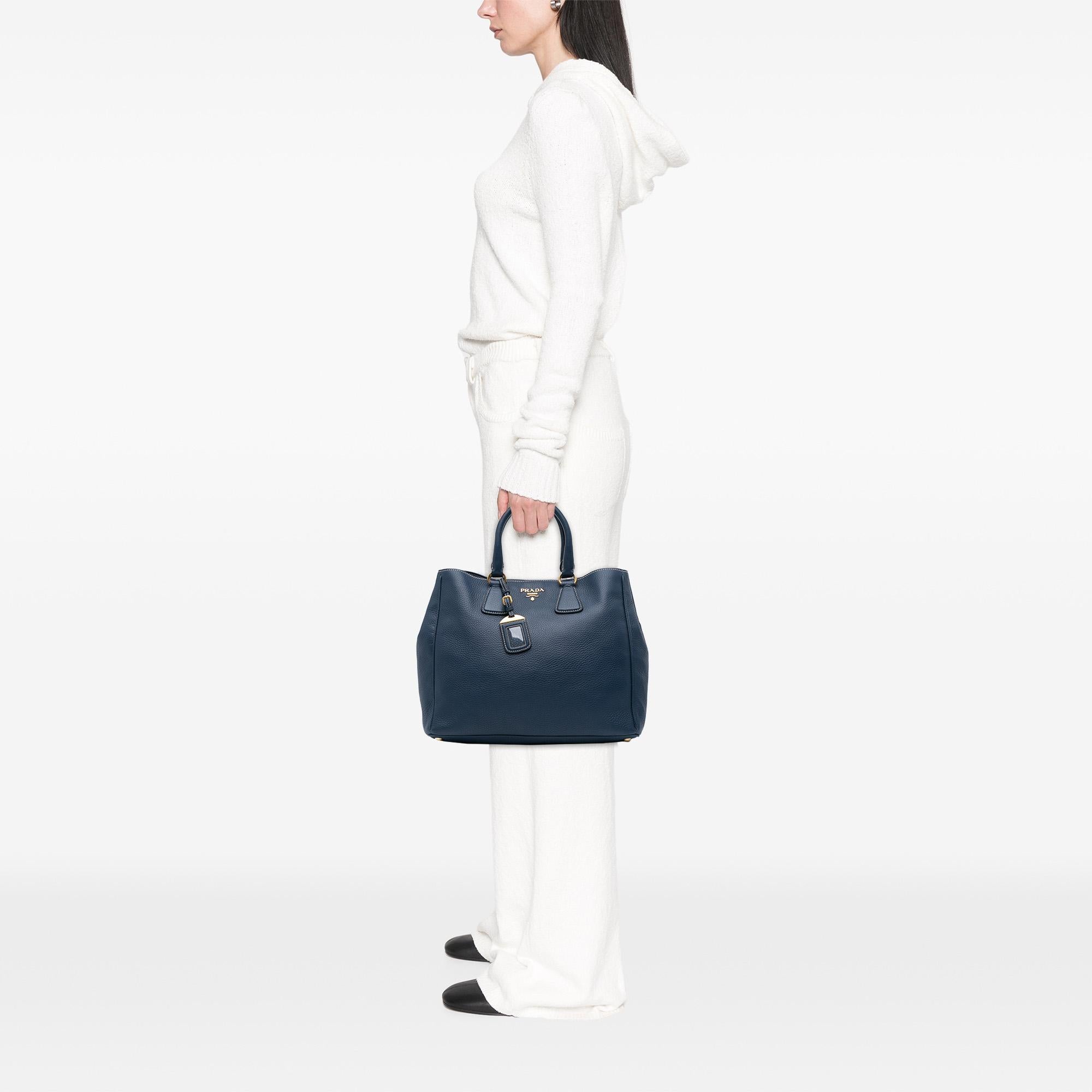 Prada Vitello Daino Open Convertible Tote
