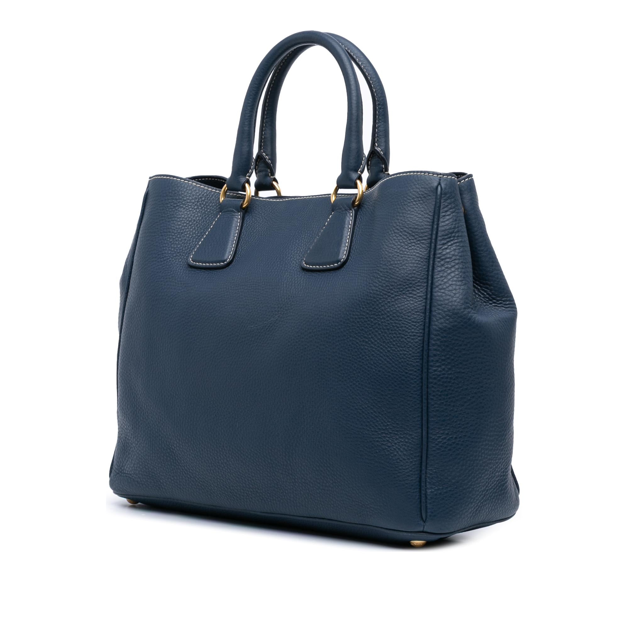 Prada Vitello Daino Open Convertible Tote