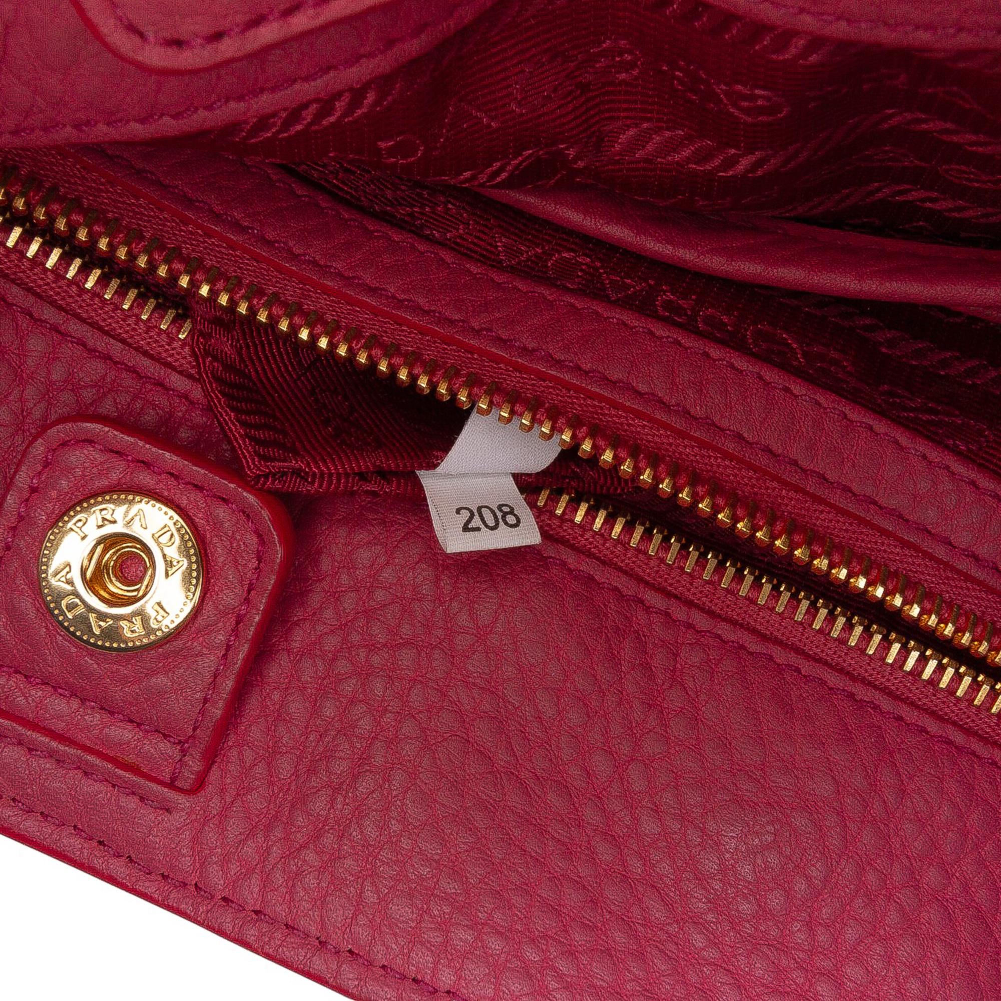 Prada Vitello Daino Open Convertible Tote