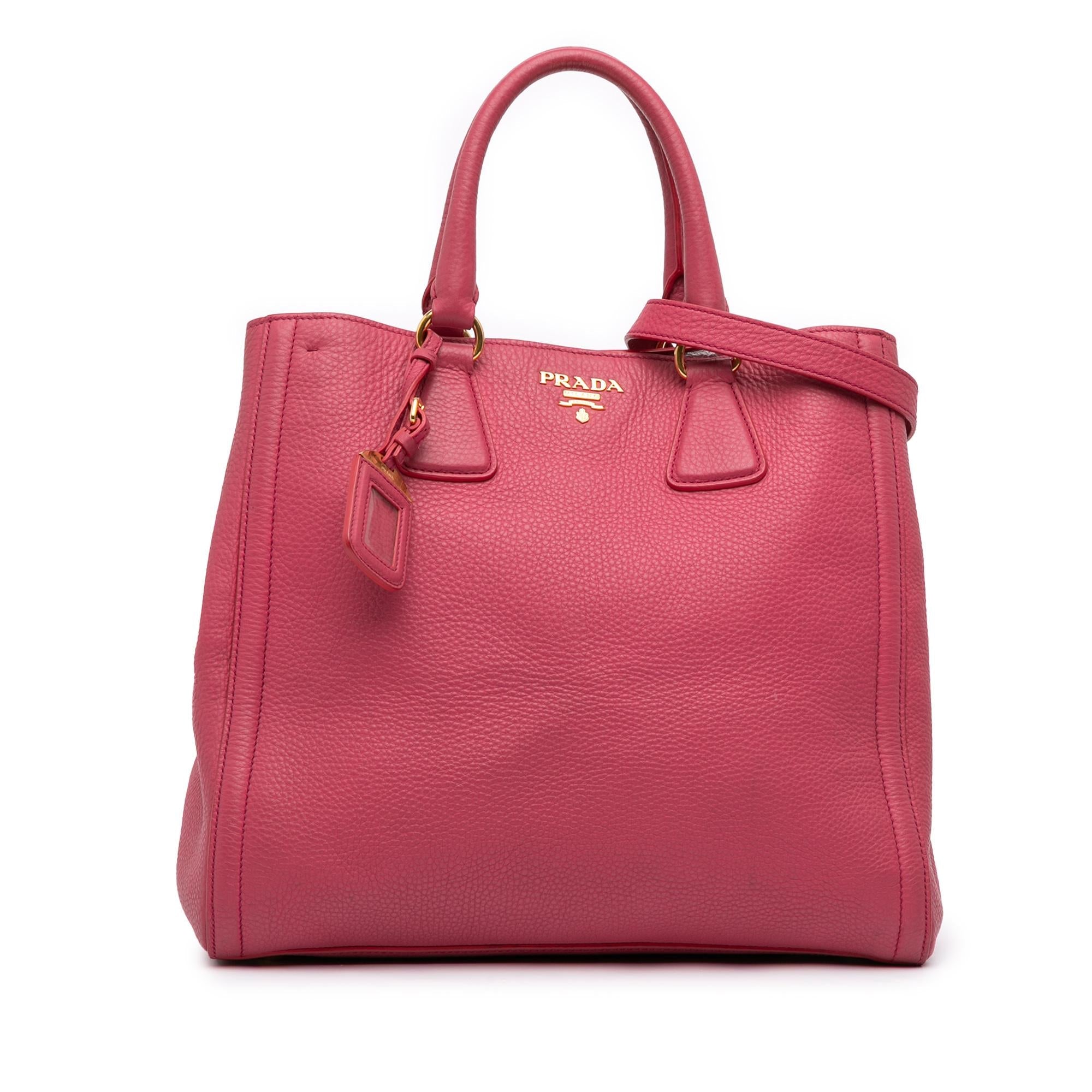 Prada Vitello Daino Open Convertible Tote
