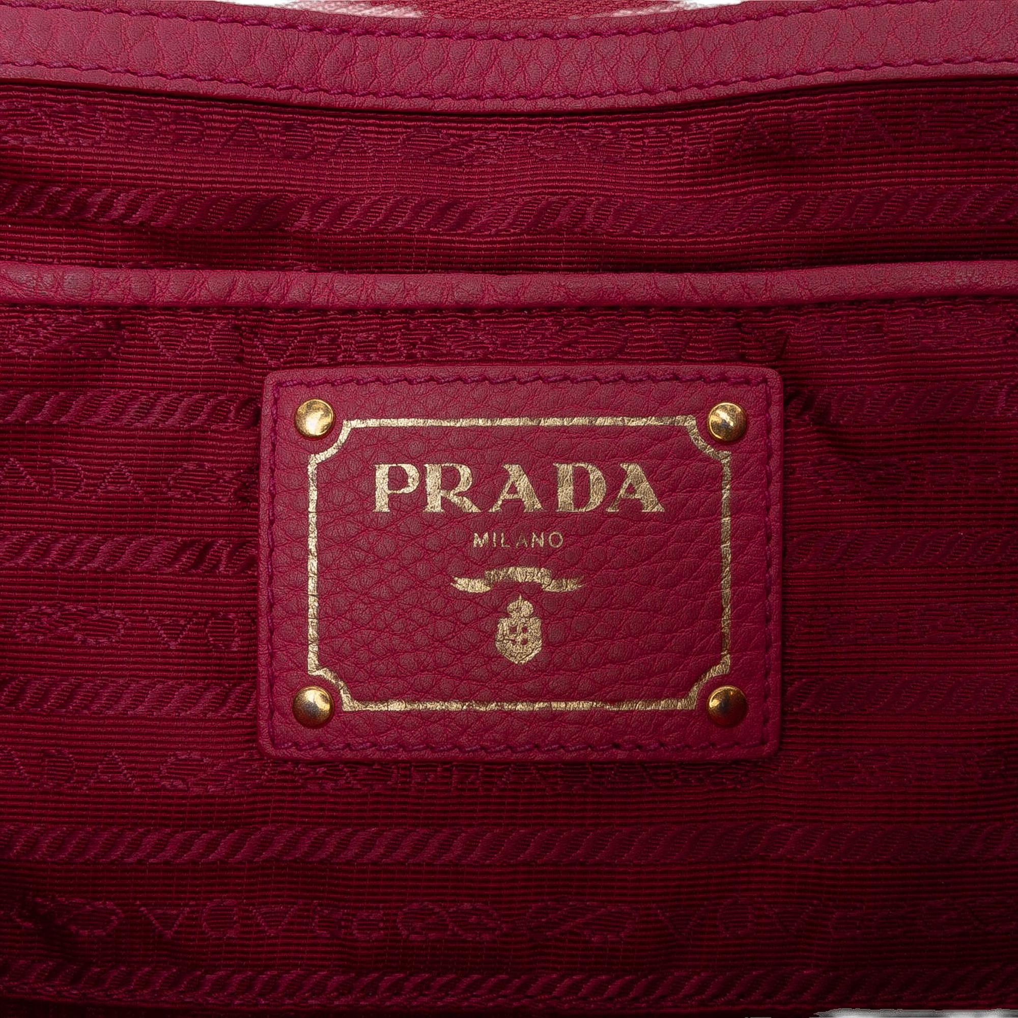 Prada Vitello Daino Open Convertible Tote