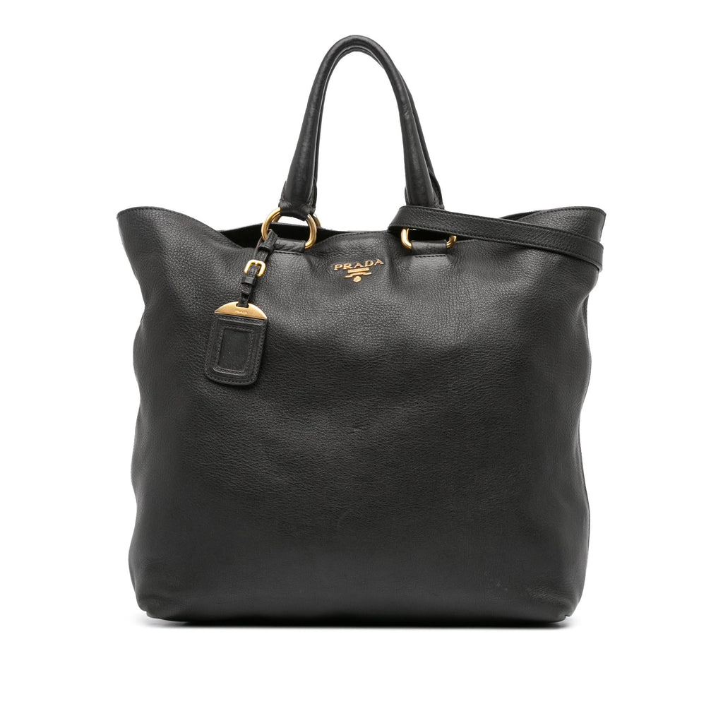 Prada Vitello Daino Open Convertible Tote